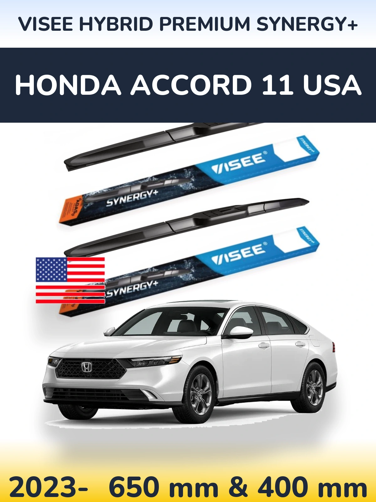 Torkarblad VISEE HYBRID PREMIUM SYNERGY+ för Honda Accord 11 USA