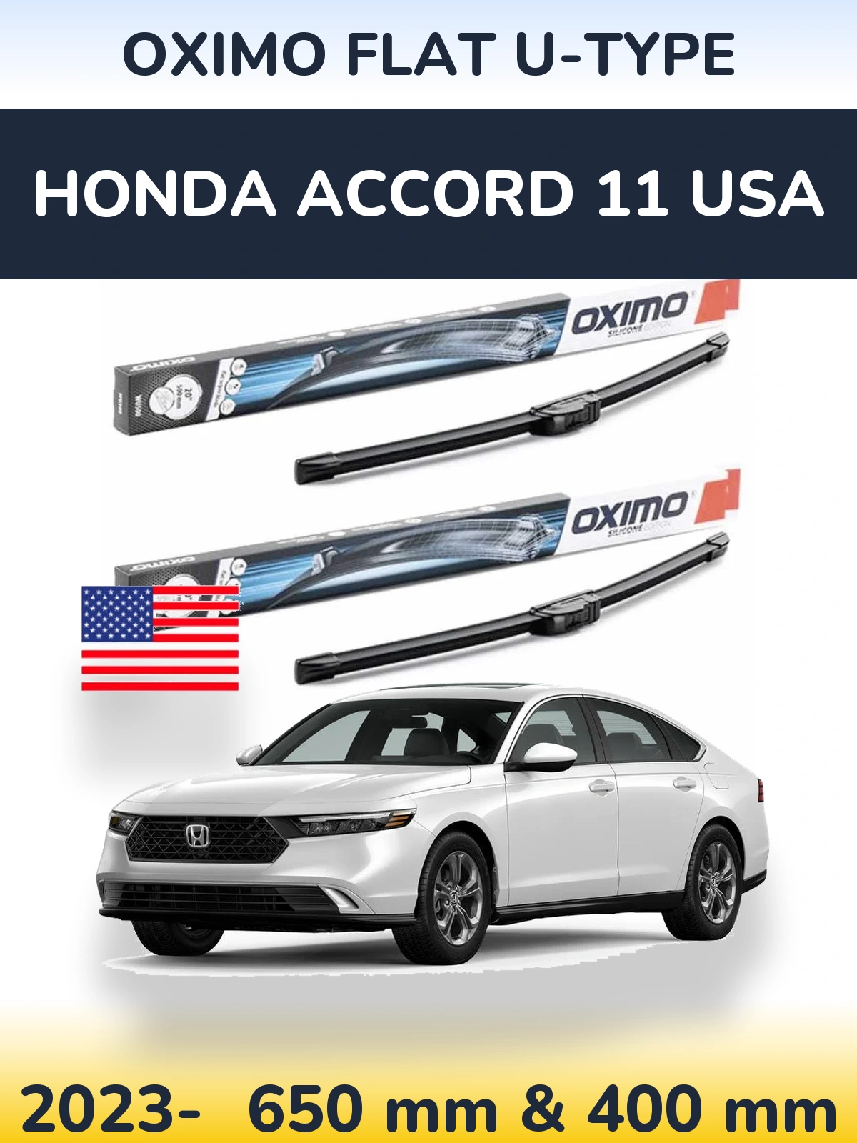 Torkarblad Oximo Flat U-type för Honda Accord 11 USA