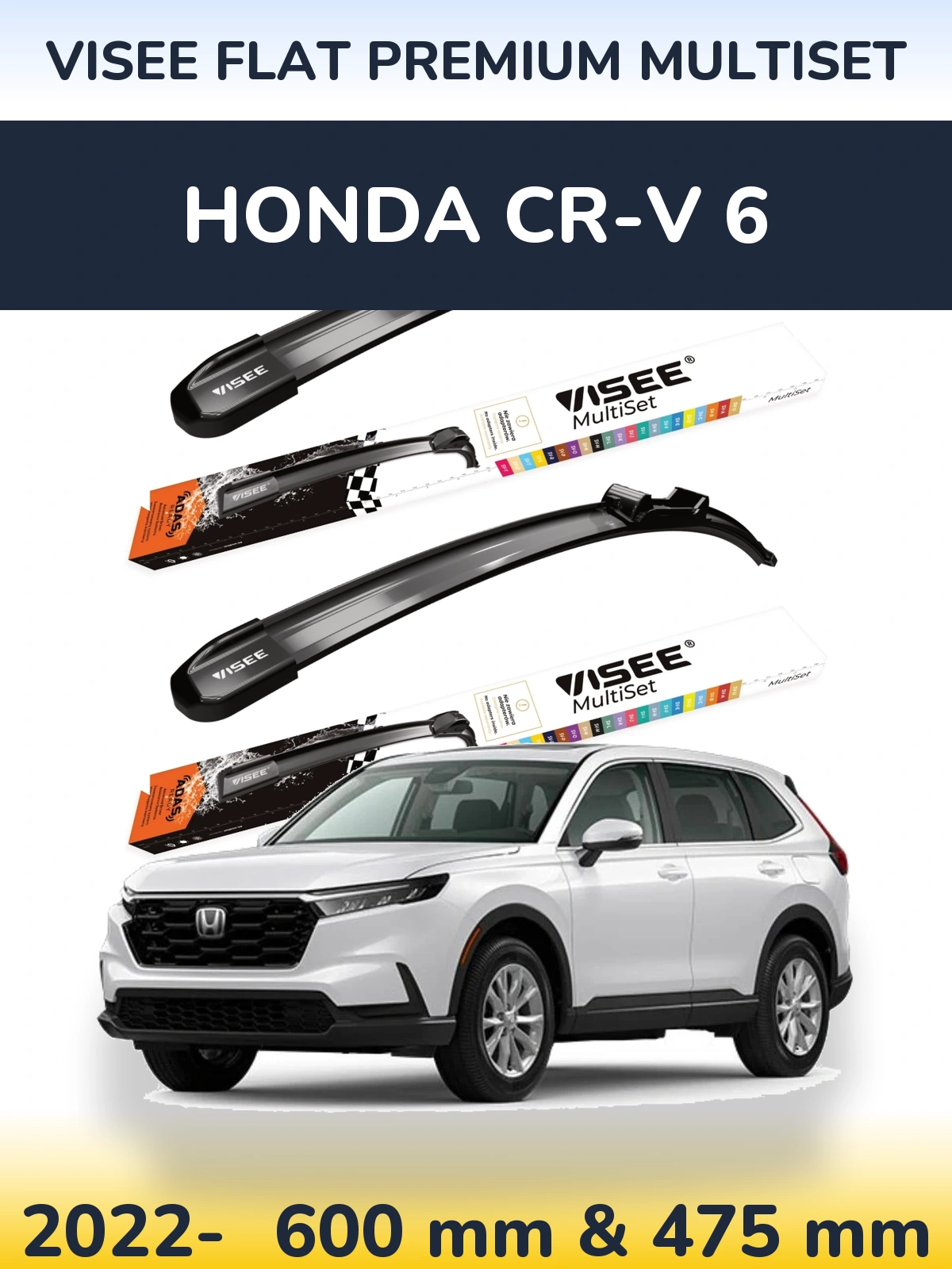 Torkarblad VISEE FLAT PREMIUM MultiSet för Honda CR-V 6