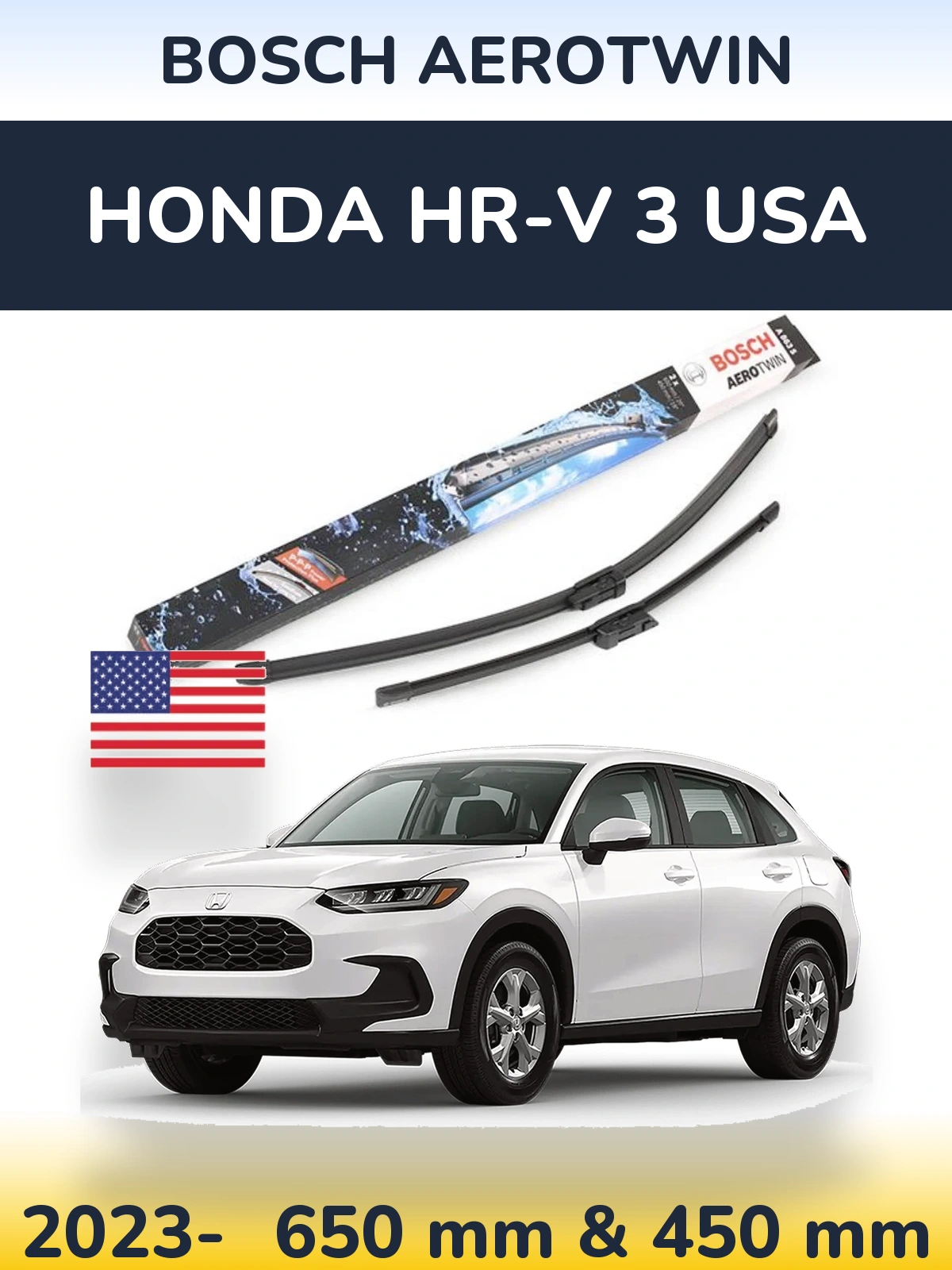 Torkarblad BOSCH AeroTwin för Honda HR-V 3 USA