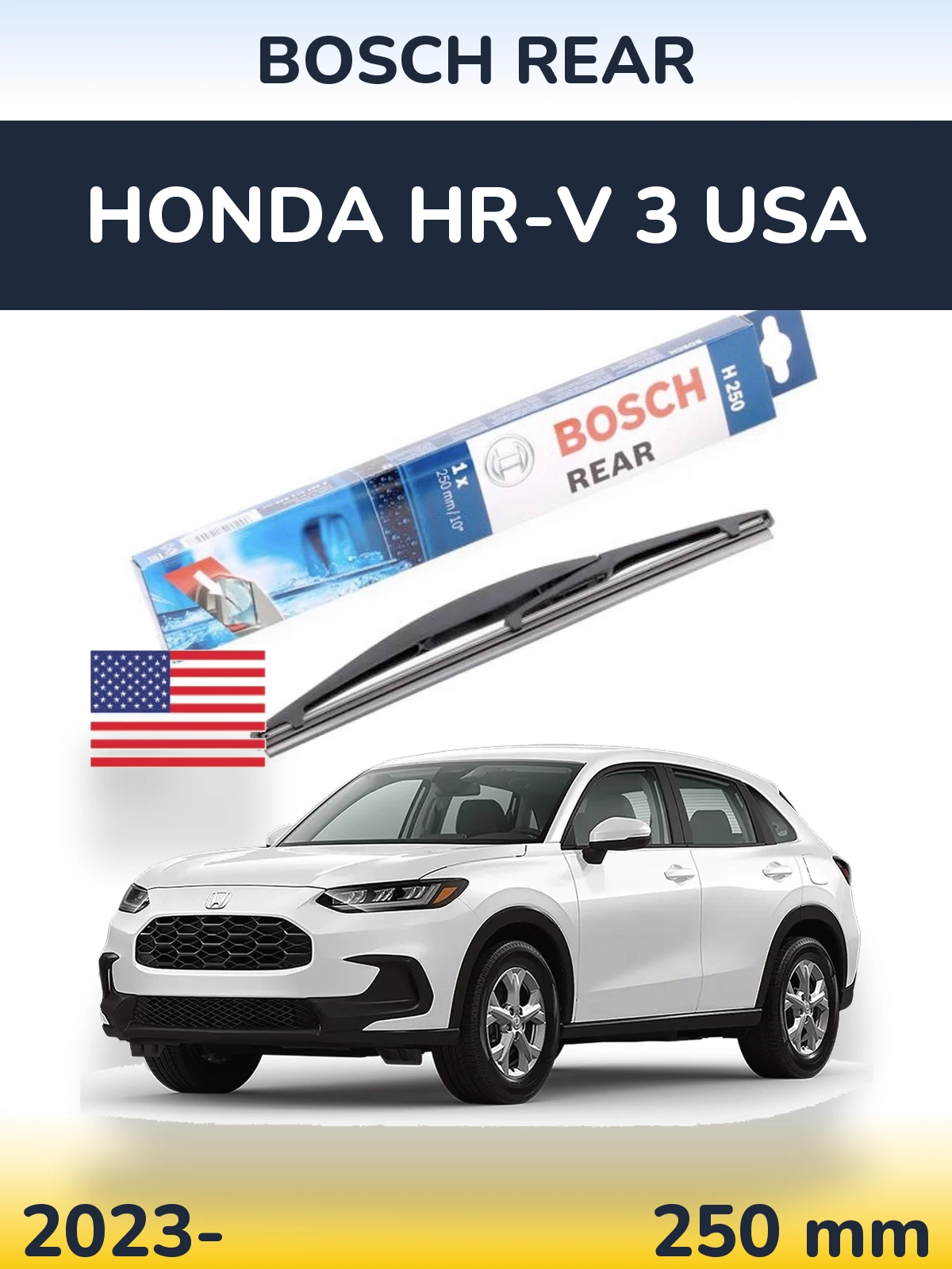 Torkarblad BOSCH Rear för Honda HR-V 3 USA