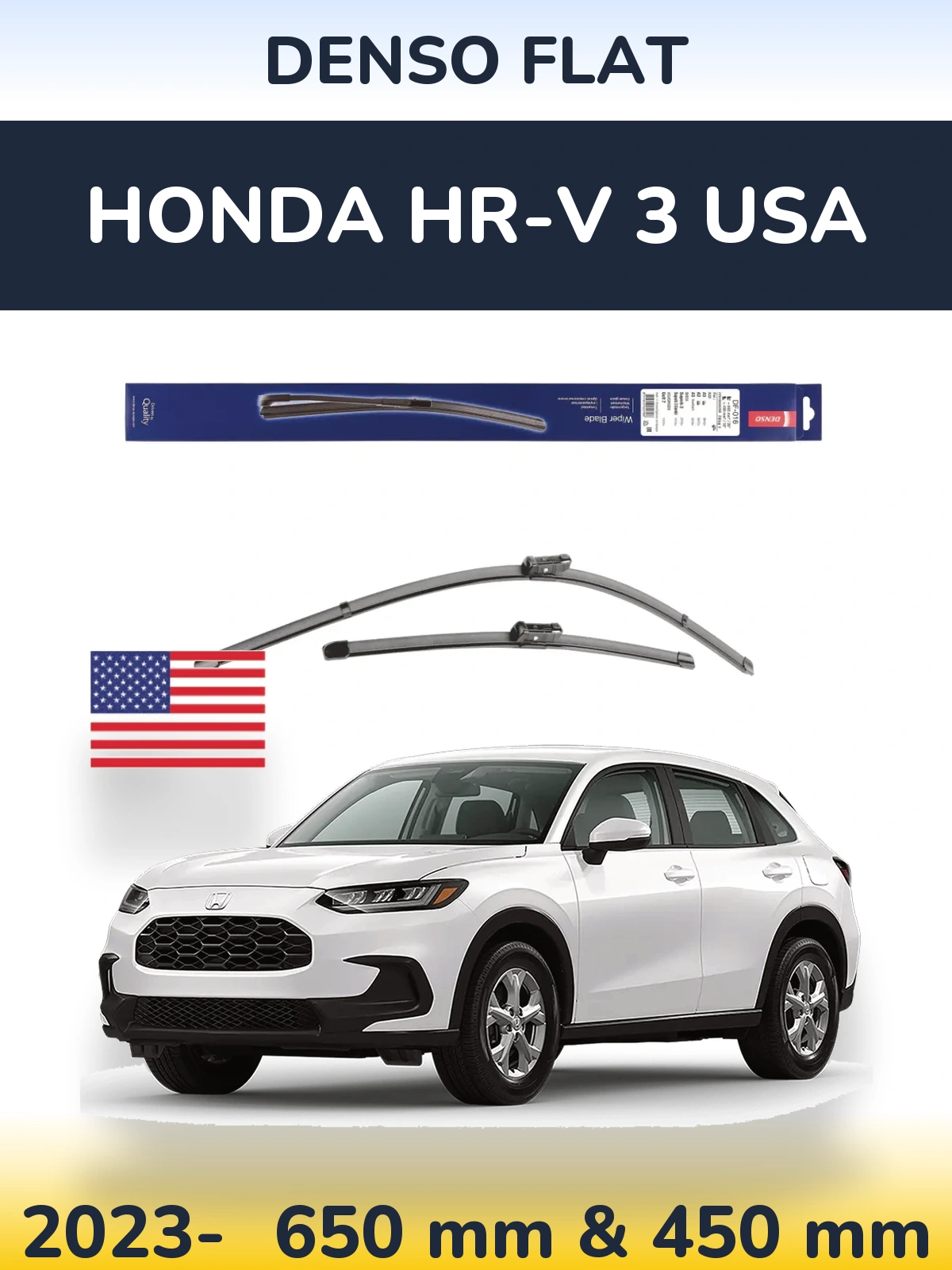 Torkarblad Denso Flat för Honda HR-V 3 USA