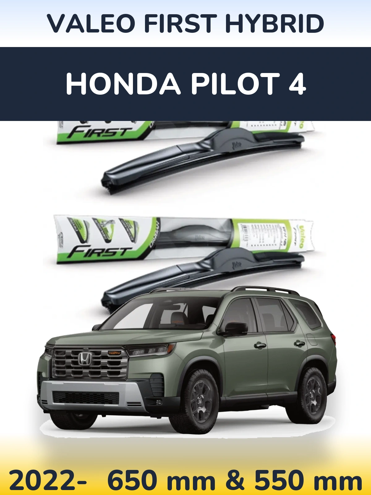 Torkarblad Valeo First Hybrid för Honda Pilot 4