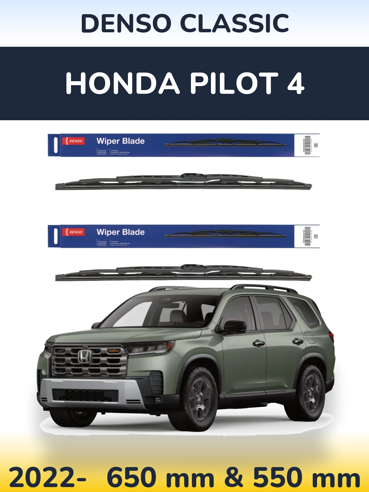 Torkarblad Denso Classic för Honda Pilot 4