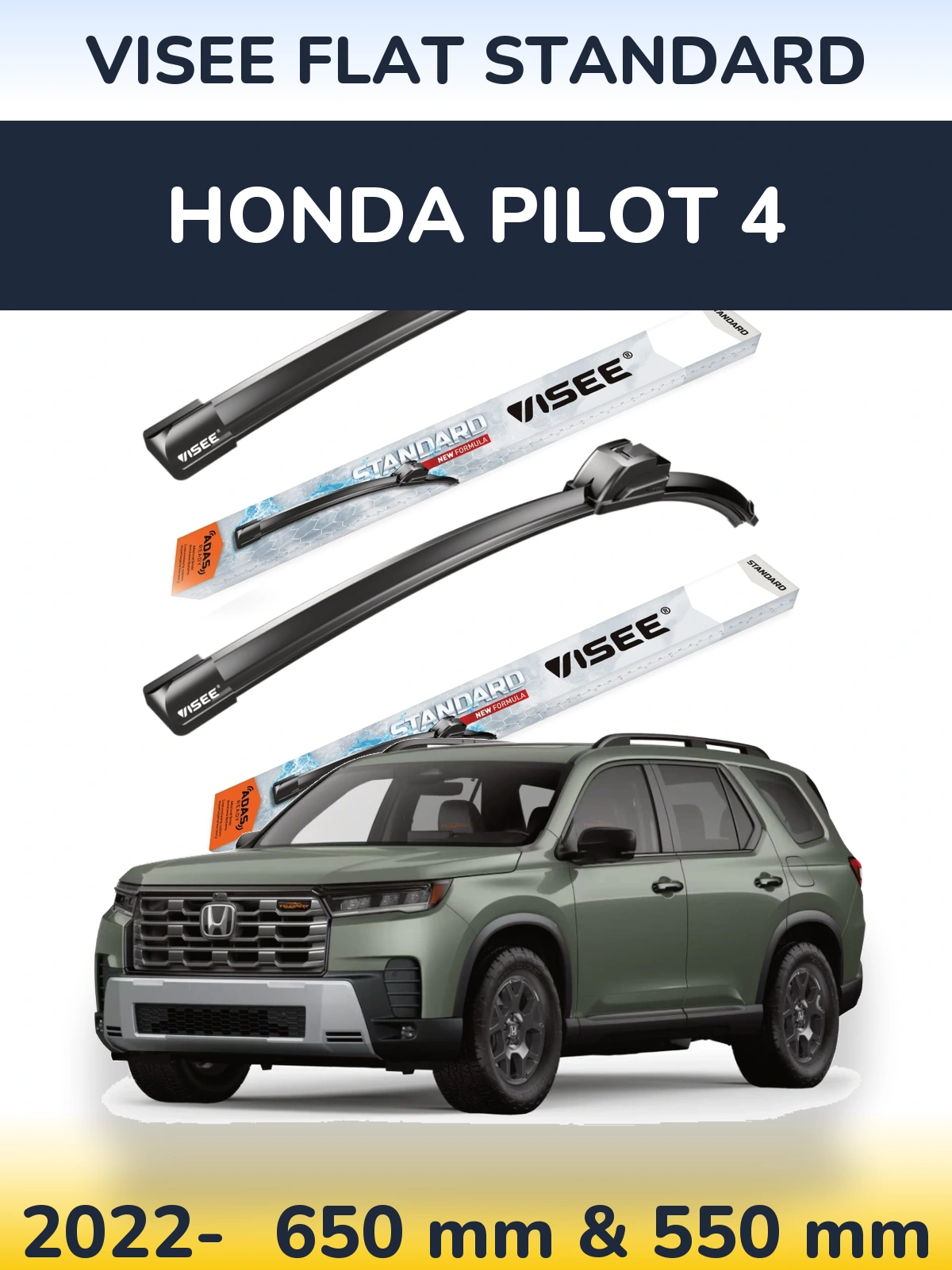 Torkarblad VISEE FLAT STANDARD för Honda Pilot 4