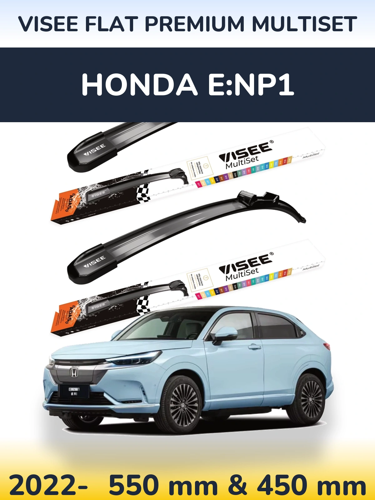 Torkarblad VISEE FLAT PREMIUM MultiSet för Honda e:NP1
