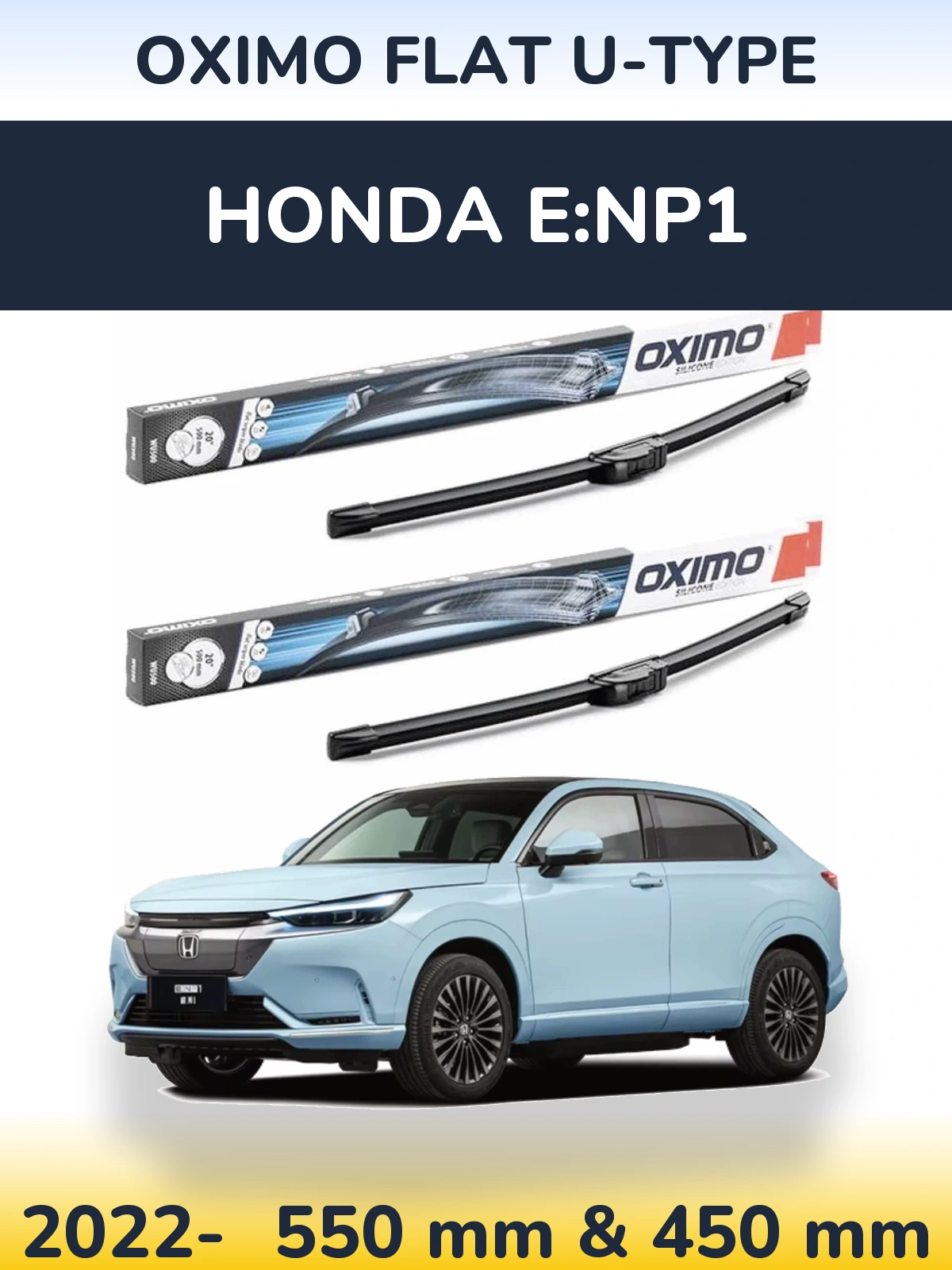 Torkarblad Oximo Flat U-type för Honda e:NP1
