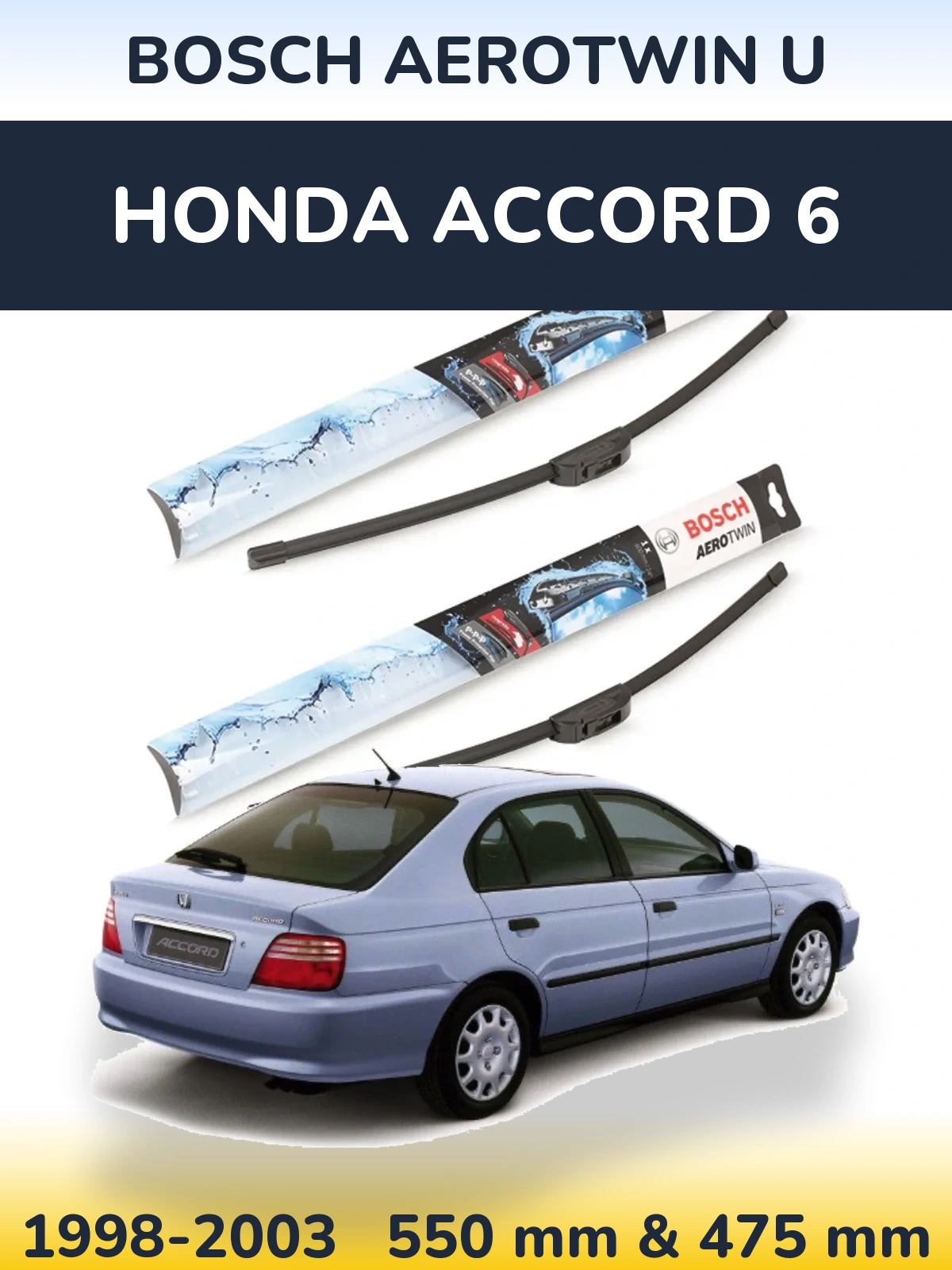 Torkarblad BOSCH AeroTwin U för Honda Accord 6