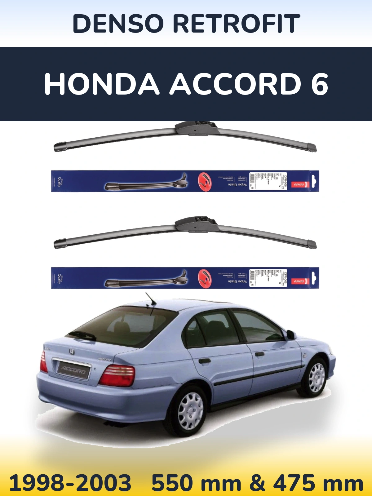 Torkarblad Denso Retrofit för Honda Accord 6