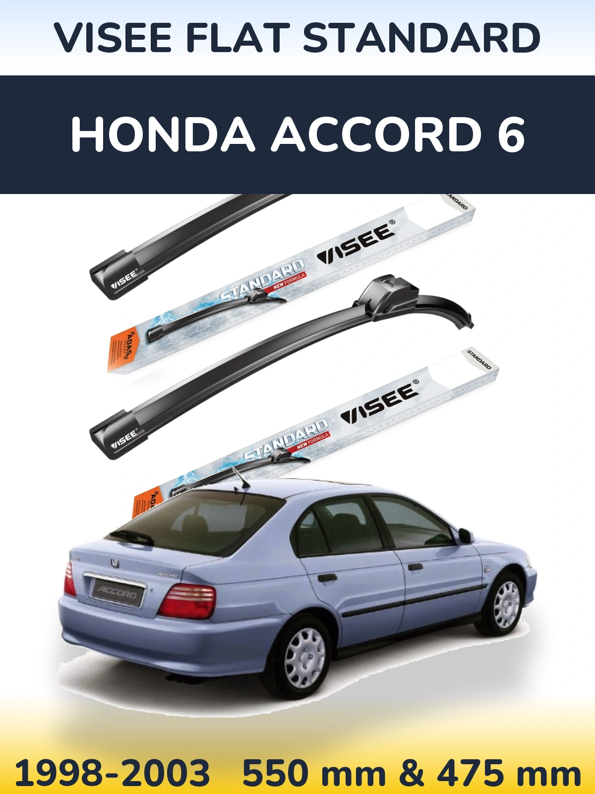 Torkarblad VISEE FLAT STANDARD för Honda Accord 6