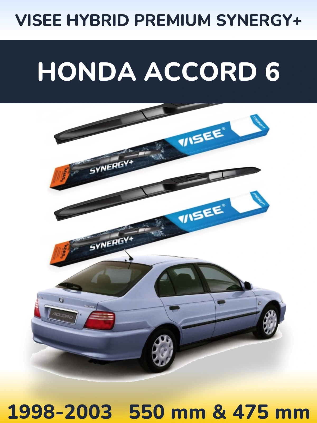 Torkarblad VISEE HYBRID PREMIUM SYNERGY+ för Honda Accord 6