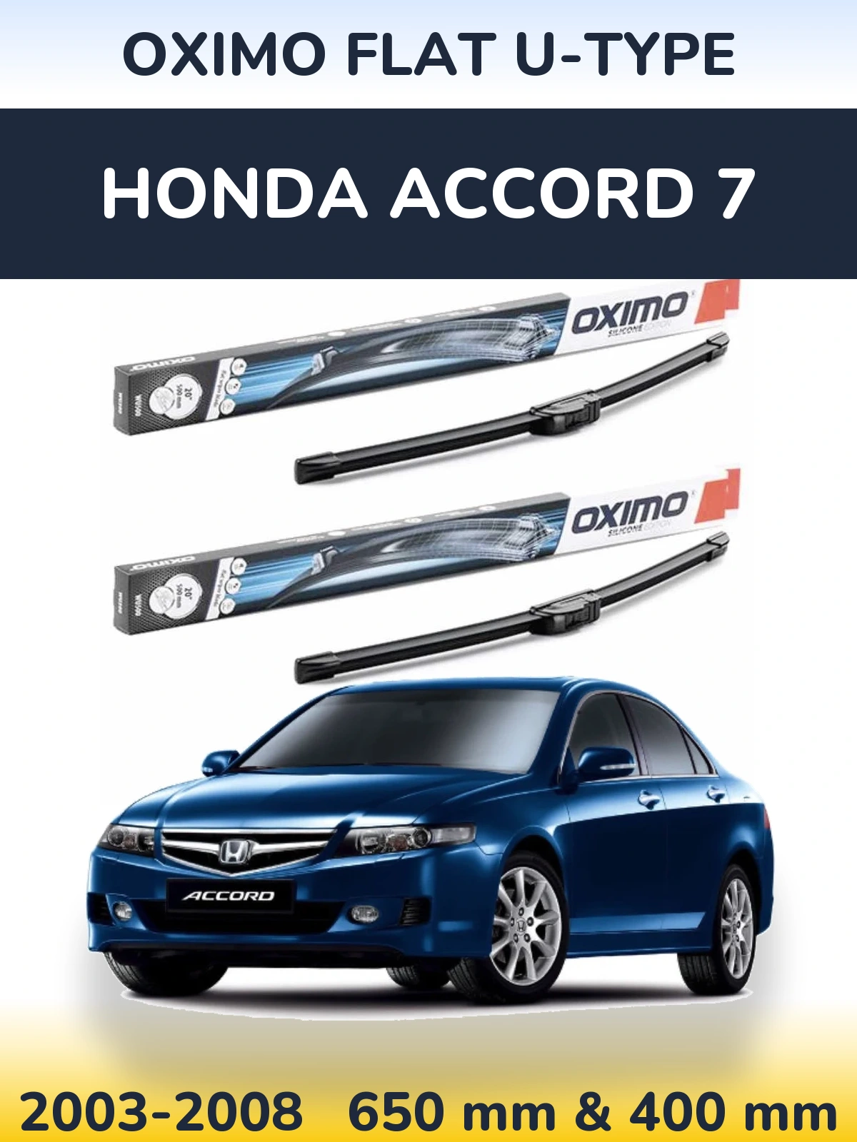 Torkarblad Oximo Flat U-type för Honda Accord 7