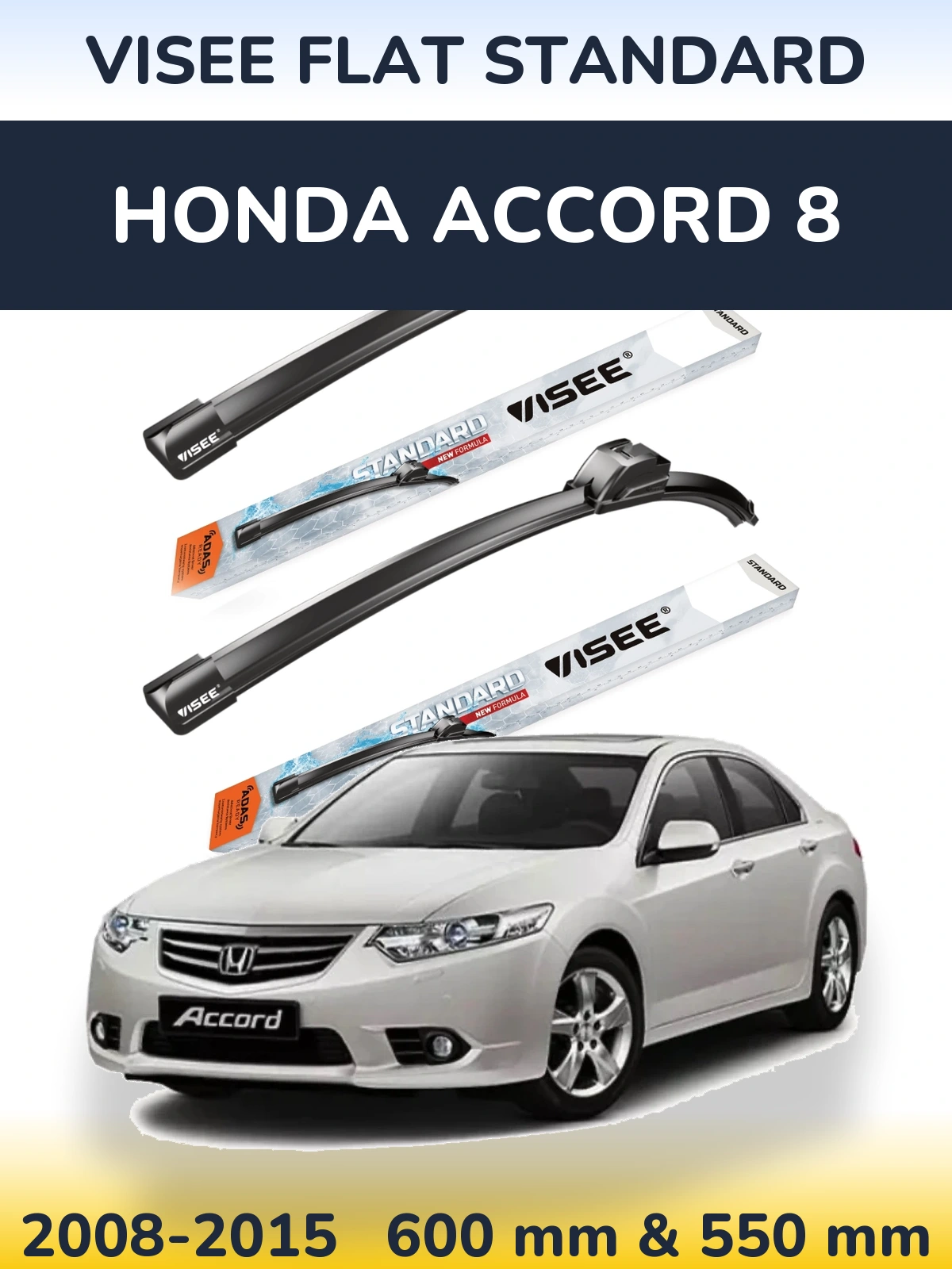 Torkarblad VISEE FLAT STANDARD för Honda Accord 8