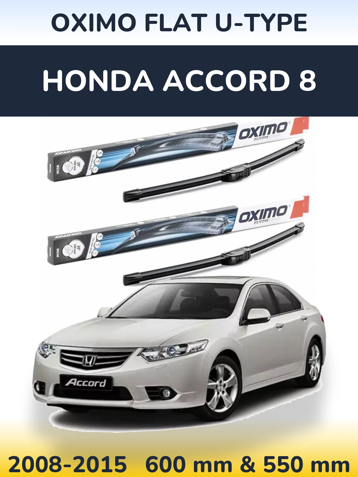 Torkarblad Oximo Flat U-type för Honda Accord 8