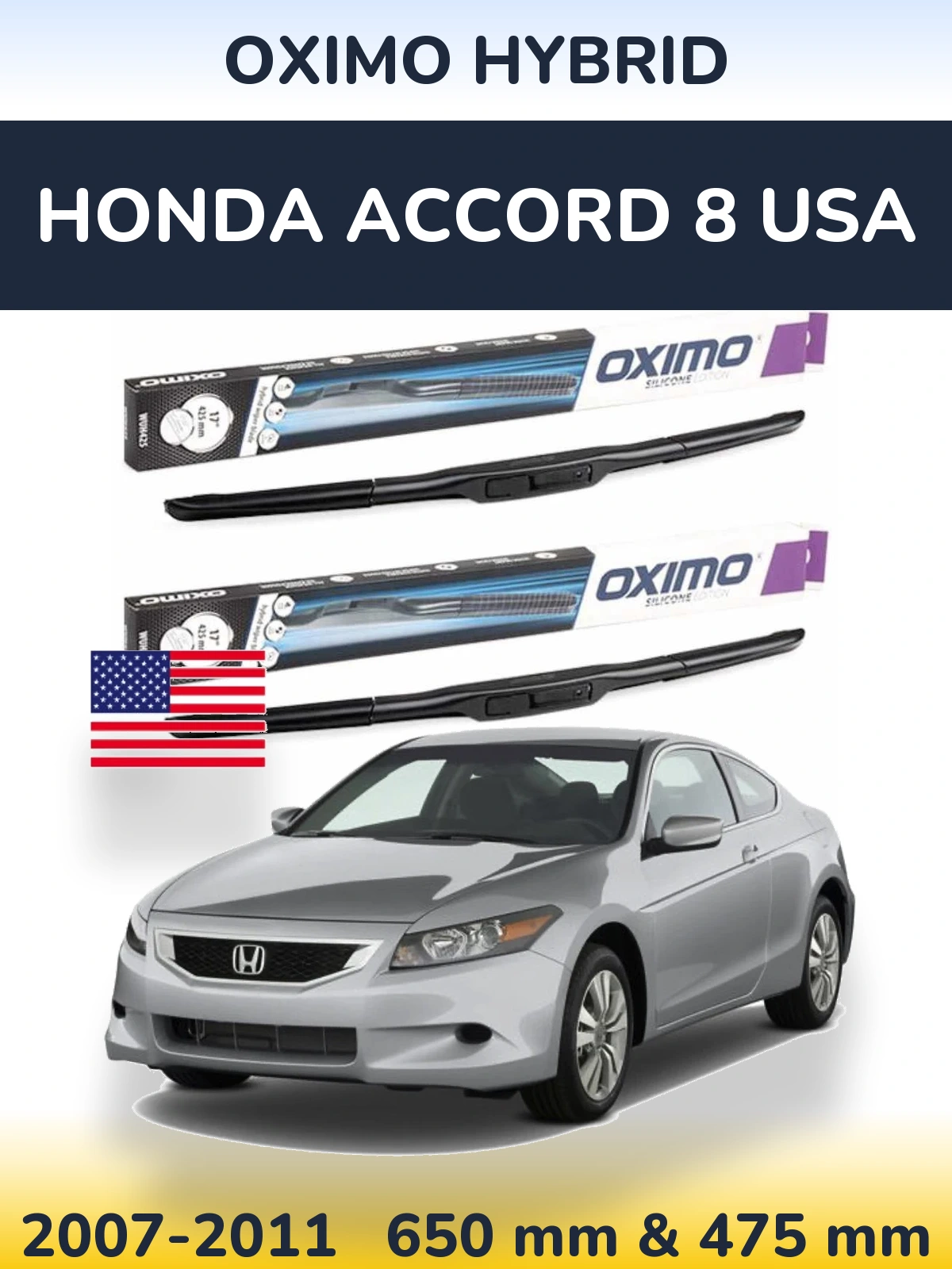 Torkarblad Oximo Hybrid för Honda Accord 8 USA