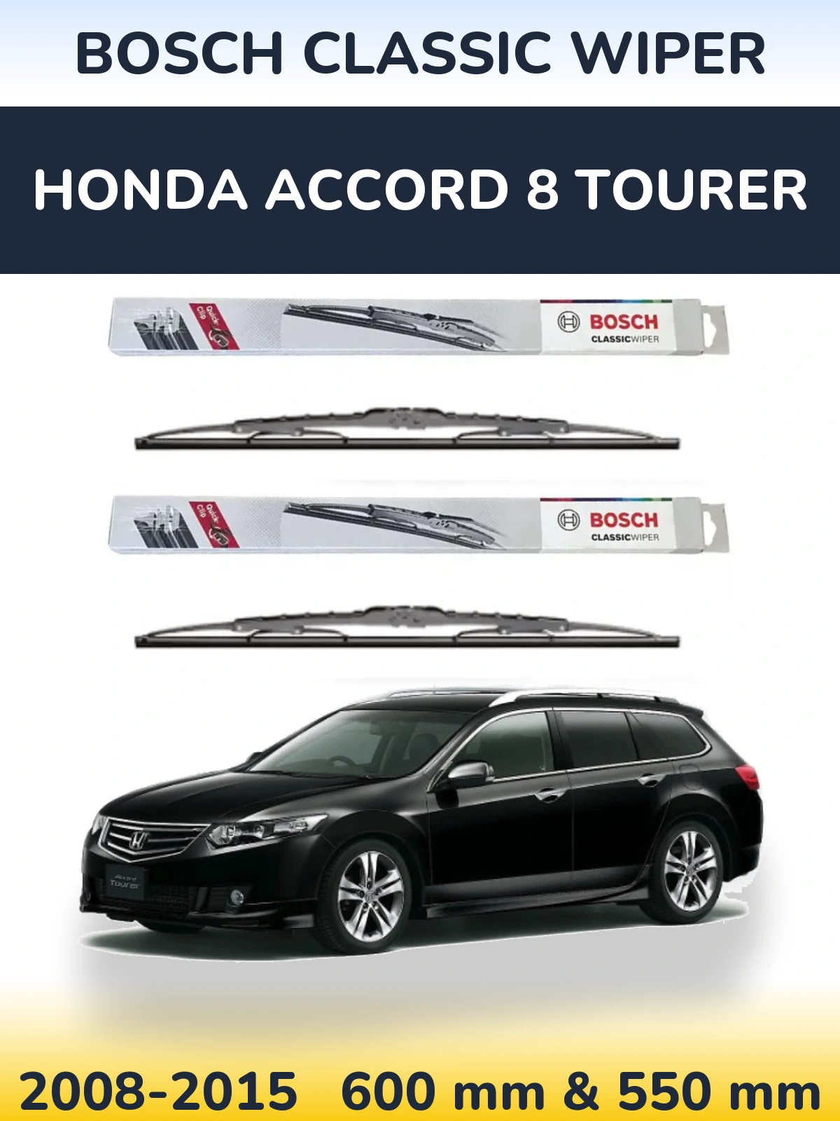 Torkarblad BOSCH Classic Wiper för Honda Accord 8 Tourer