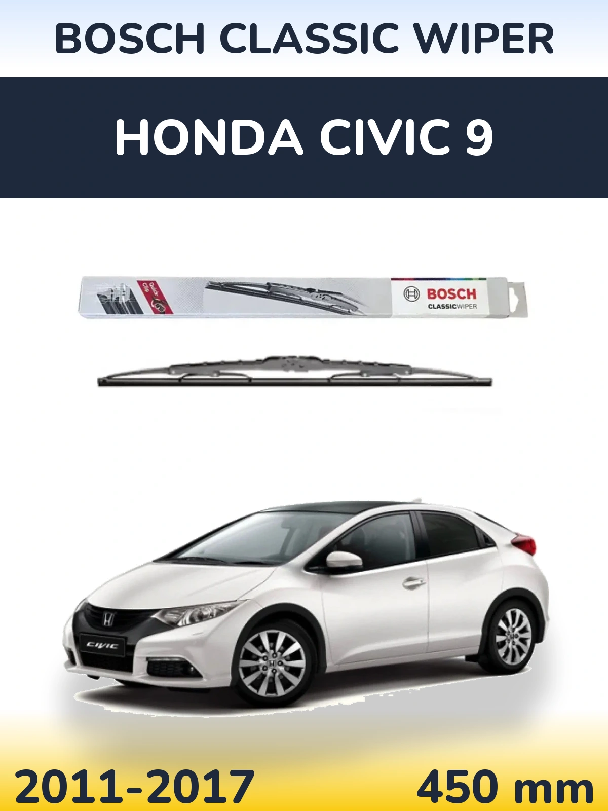 Torkarblad BOSCH Classic Wiper för Honda Civic 9