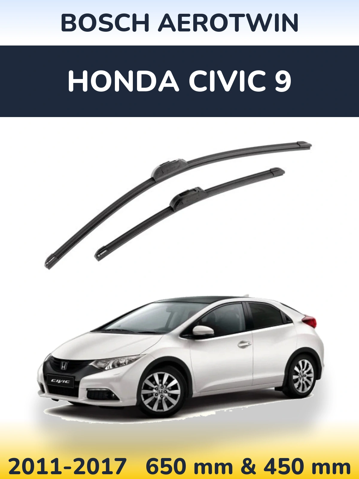 Torkarblad BOSCH AeroTwin för Honda Civic 9