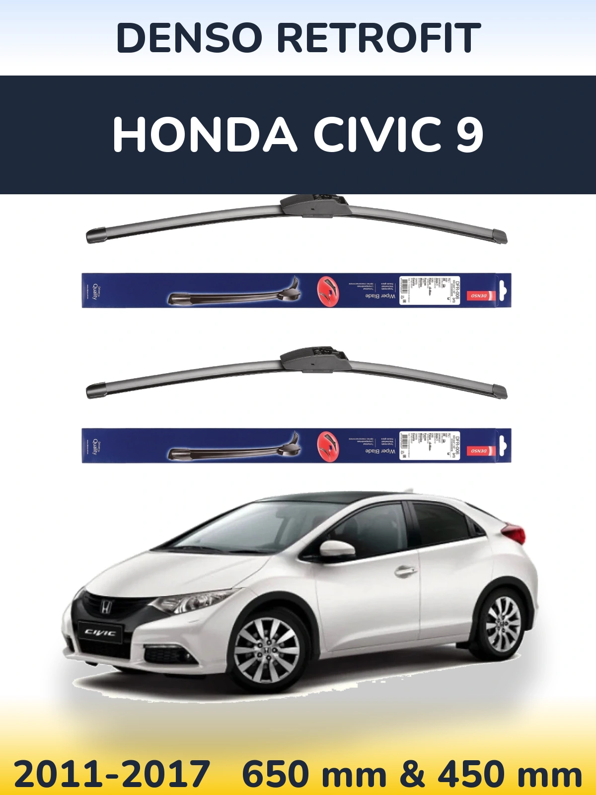 Torkarblad Denso Retrofit för Honda Civic 9