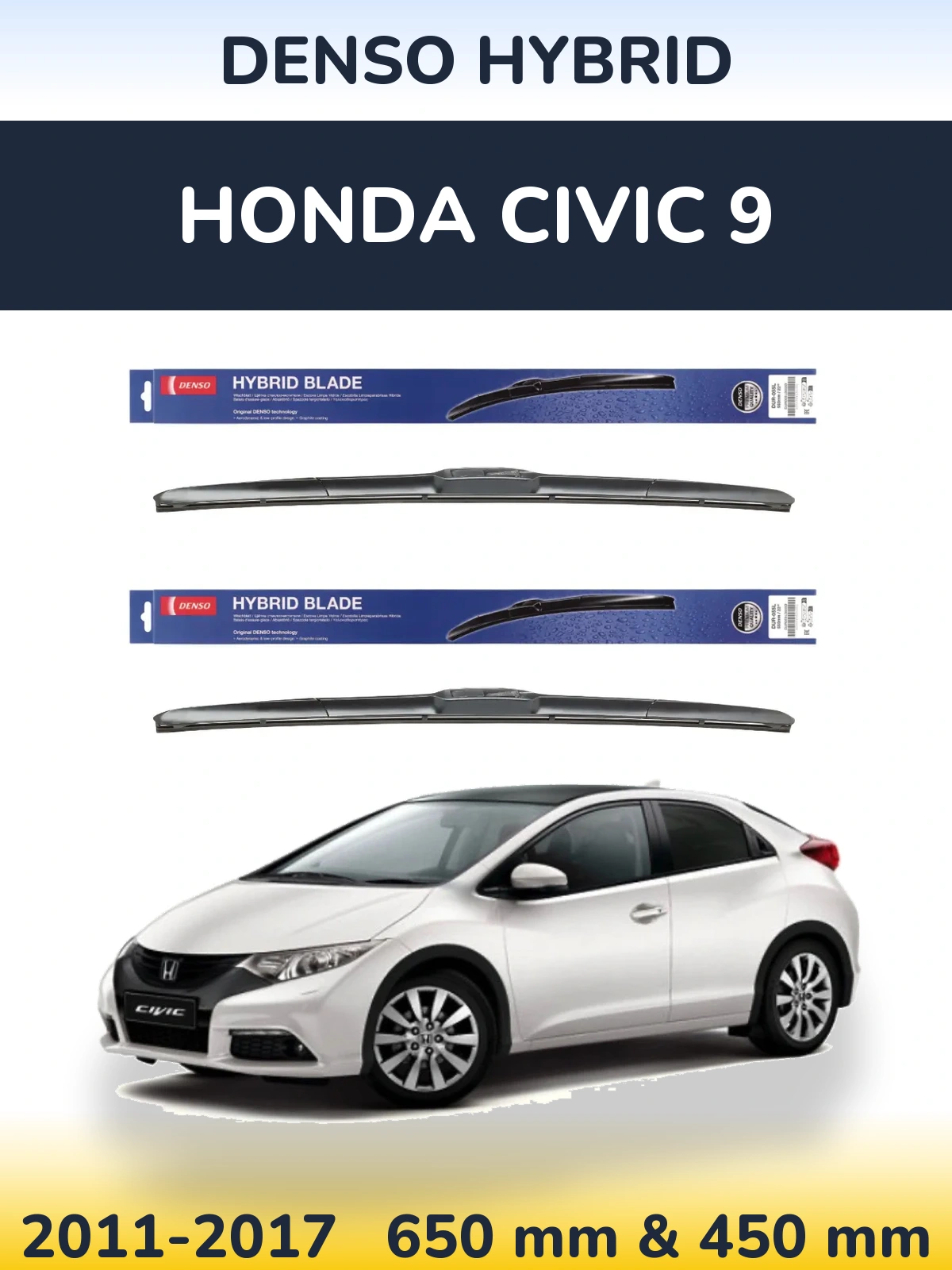 Torkarblad Denso Hybrid för Honda Civic 9