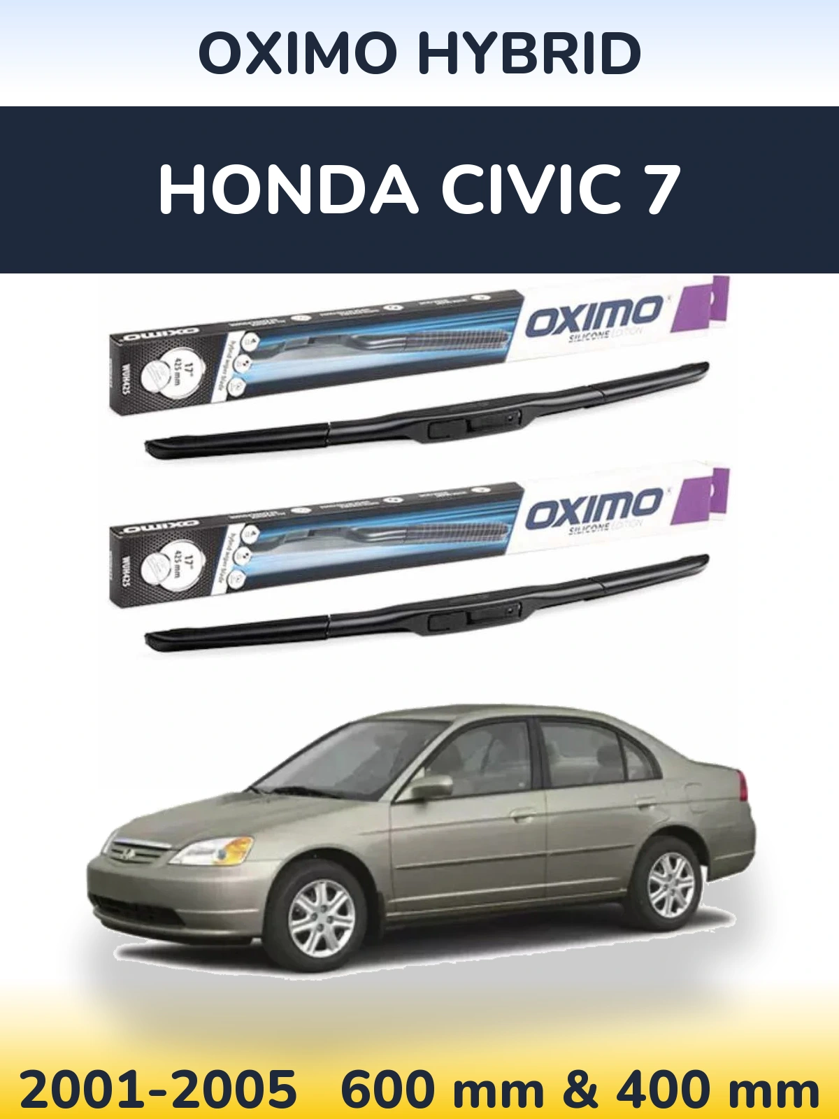 Torkarblad Oximo Hybrid för Honda Civic 7