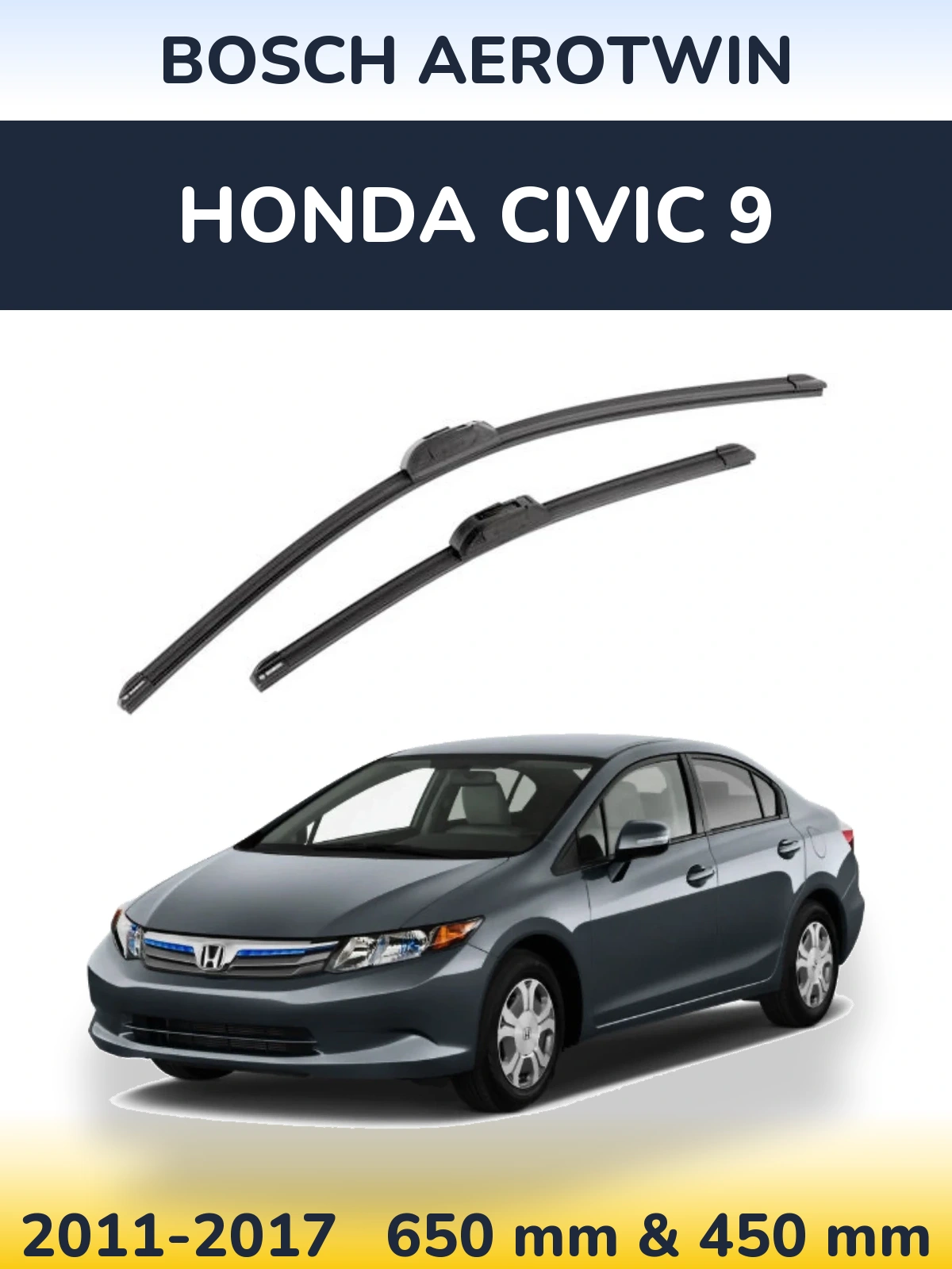 Torkarblad BOSCH AeroTwin för Honda Civic 9