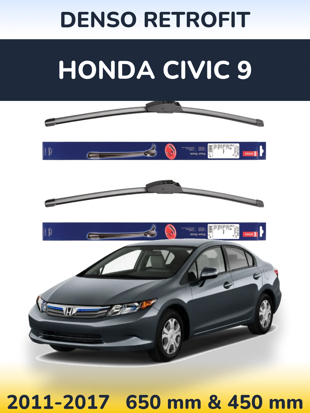 Torkarblad Denso Retrofit för Honda Civic 9