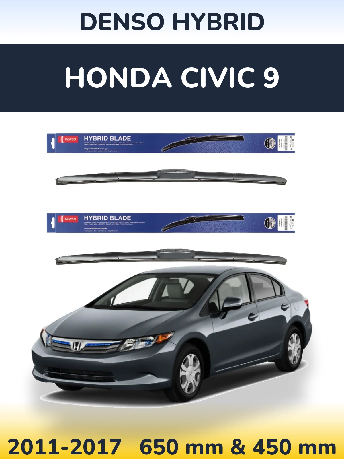 Torkarblad Denso Hybrid för Honda Civic 9