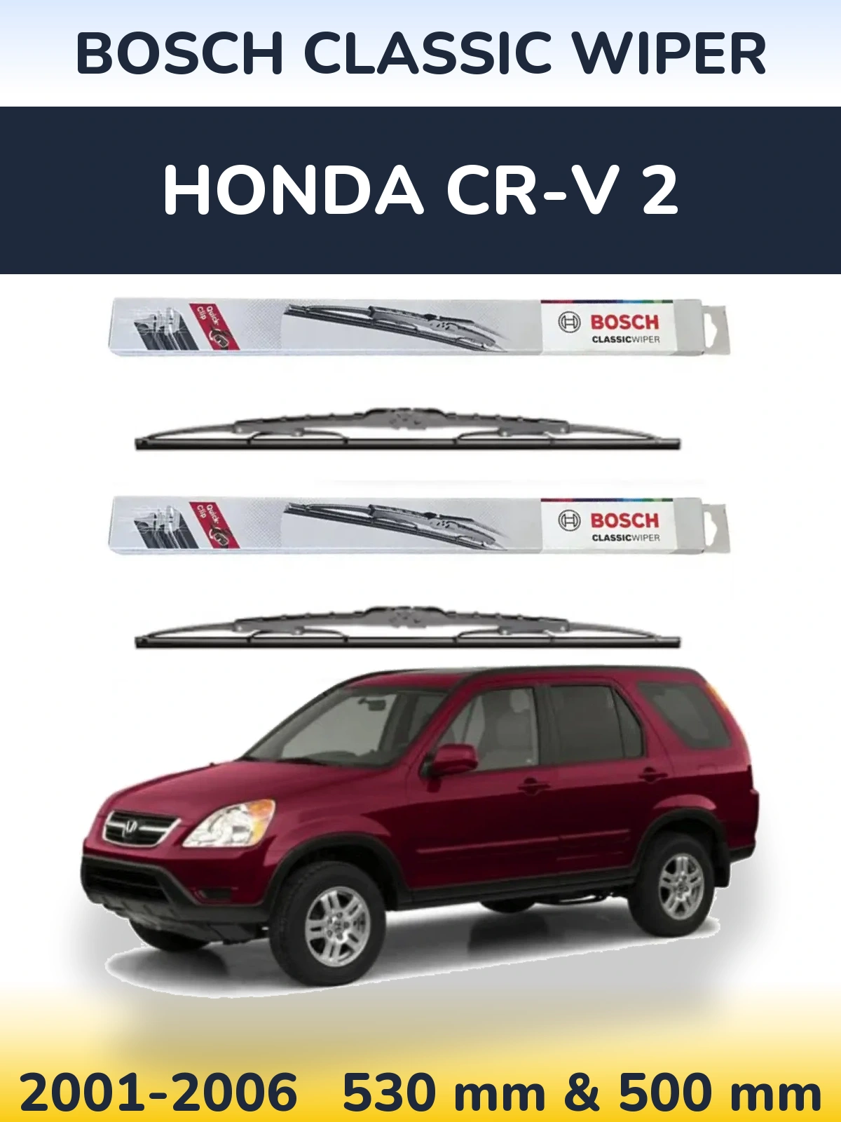 Torkarblad BOSCH Classic Wiper för Honda CR-V 2