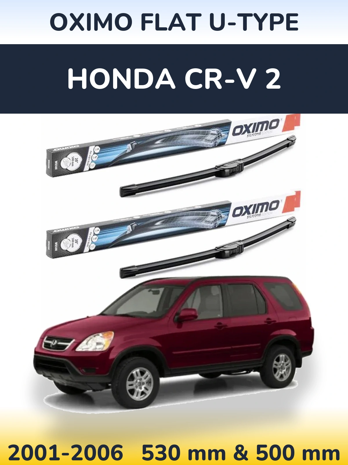 Torkarblad Oximo Flat U-type för Honda CR-V 2