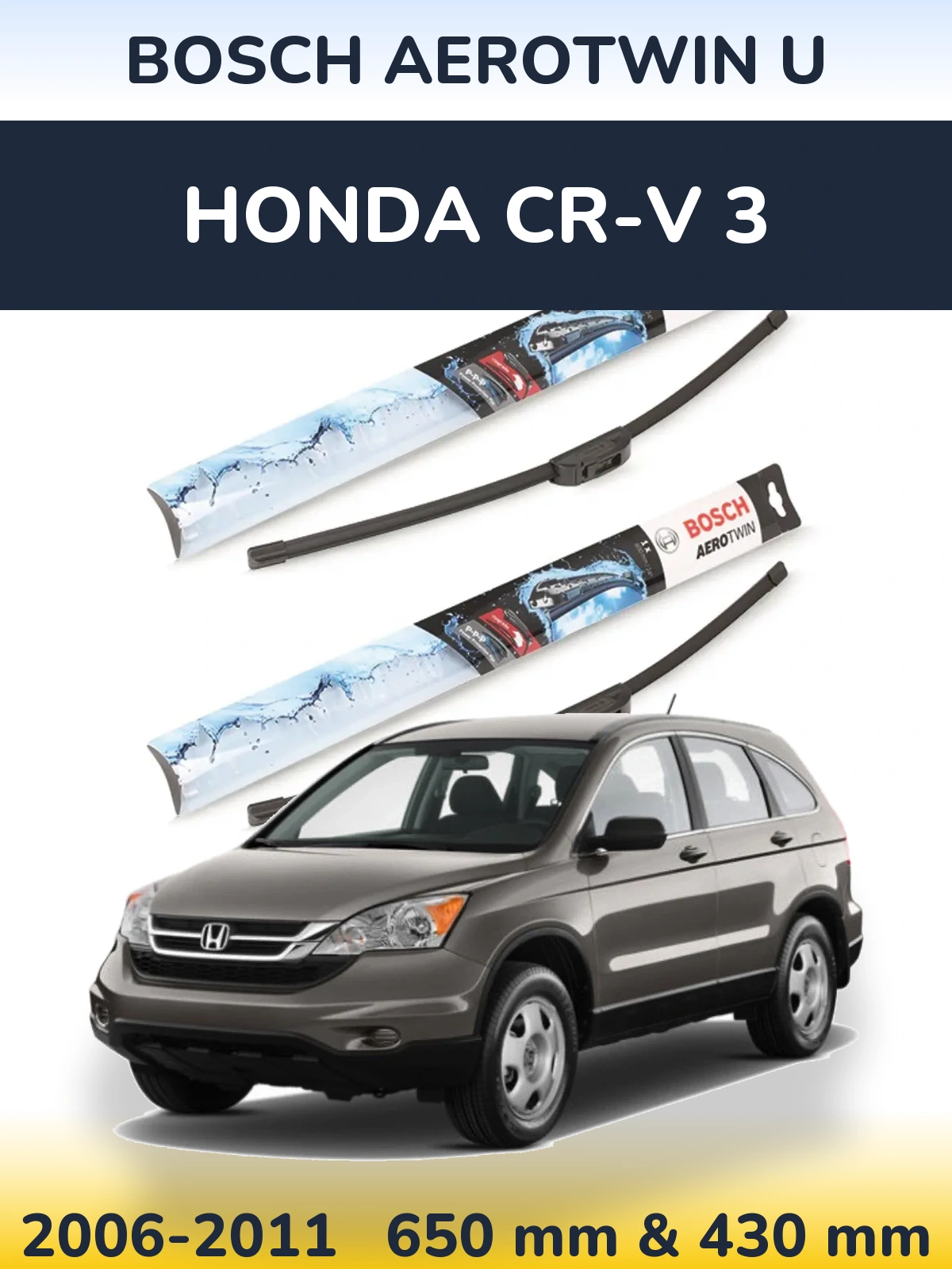 Torkarblad BOSCH AeroTwin U för Honda CR-V 3
