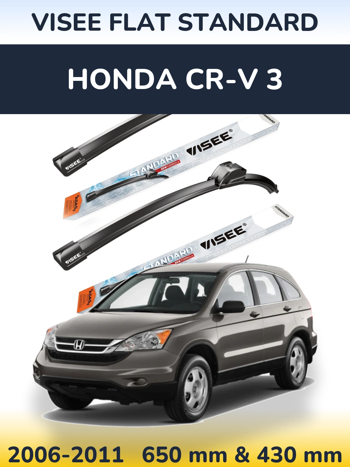 Torkarblad VISEE FLAT STANDARD för Honda CR-V 3