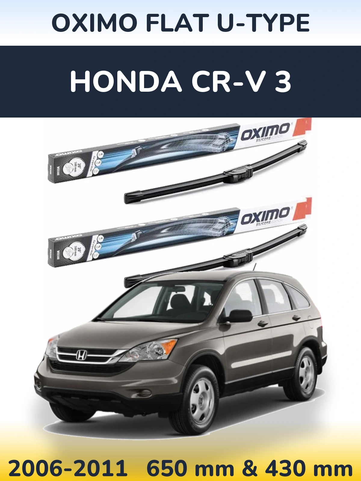 Torkarblad Oximo Flat U-type för Honda CR-V 3