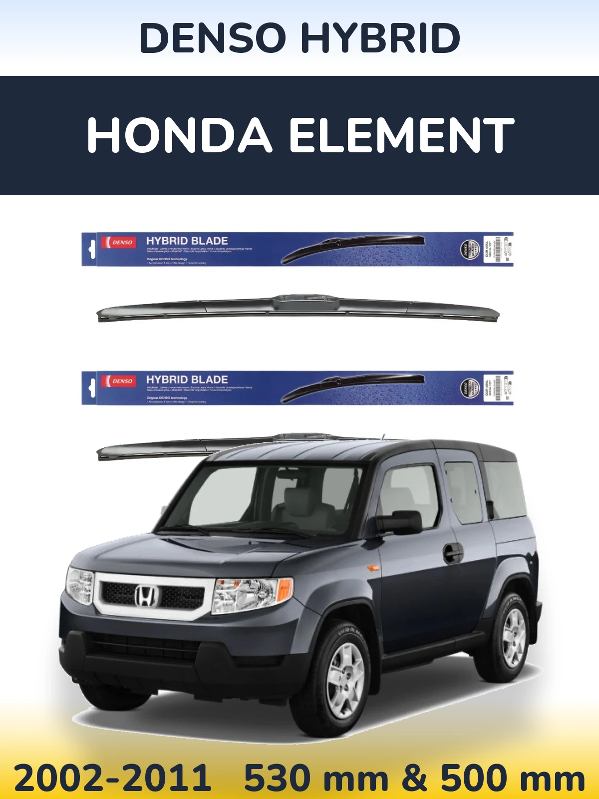 Torkarblad Denso Hybrid för Honda Element