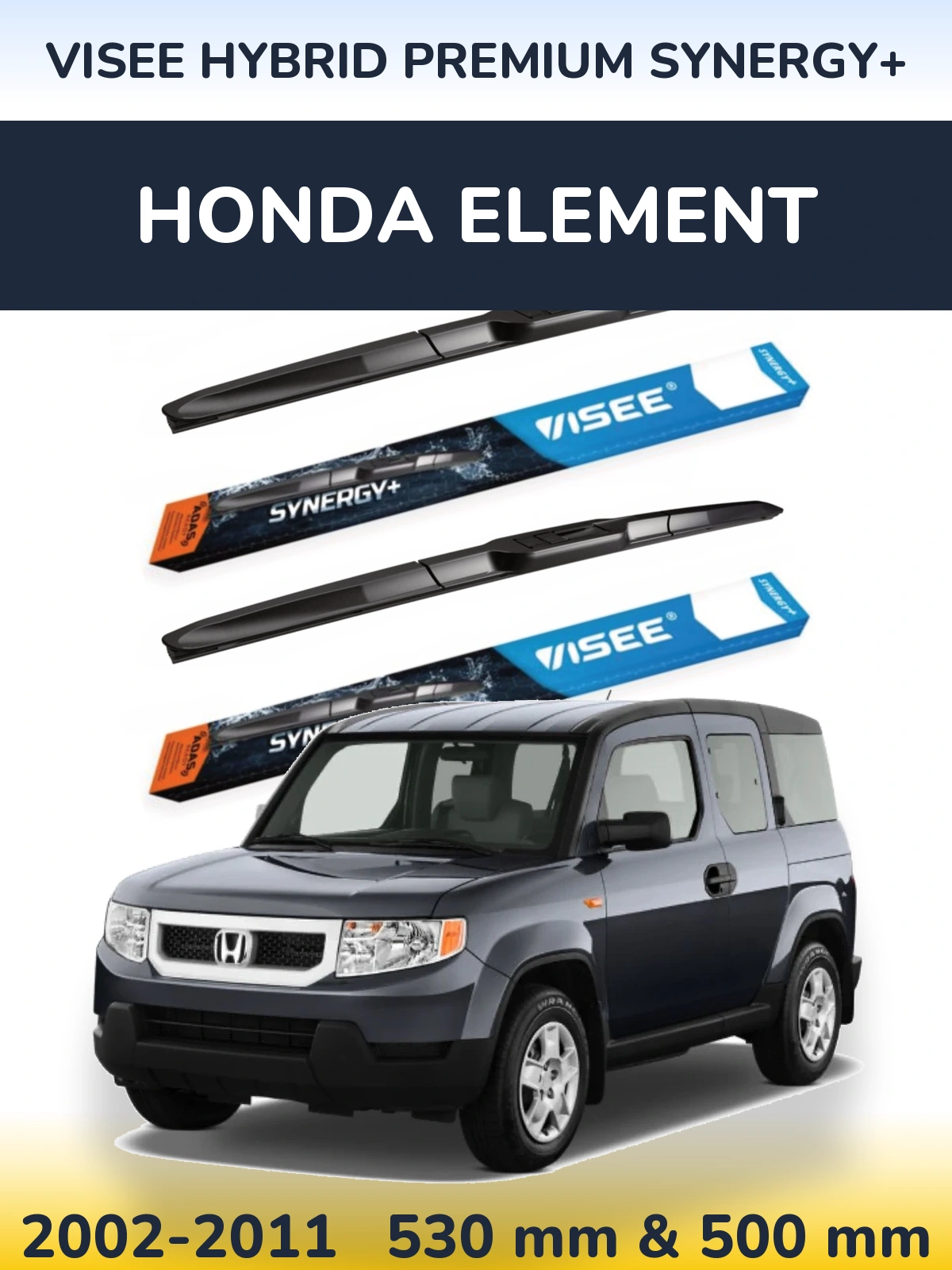 Torkarblad VISEE HYBRID PREMIUM SYNERGY+ för Honda Element