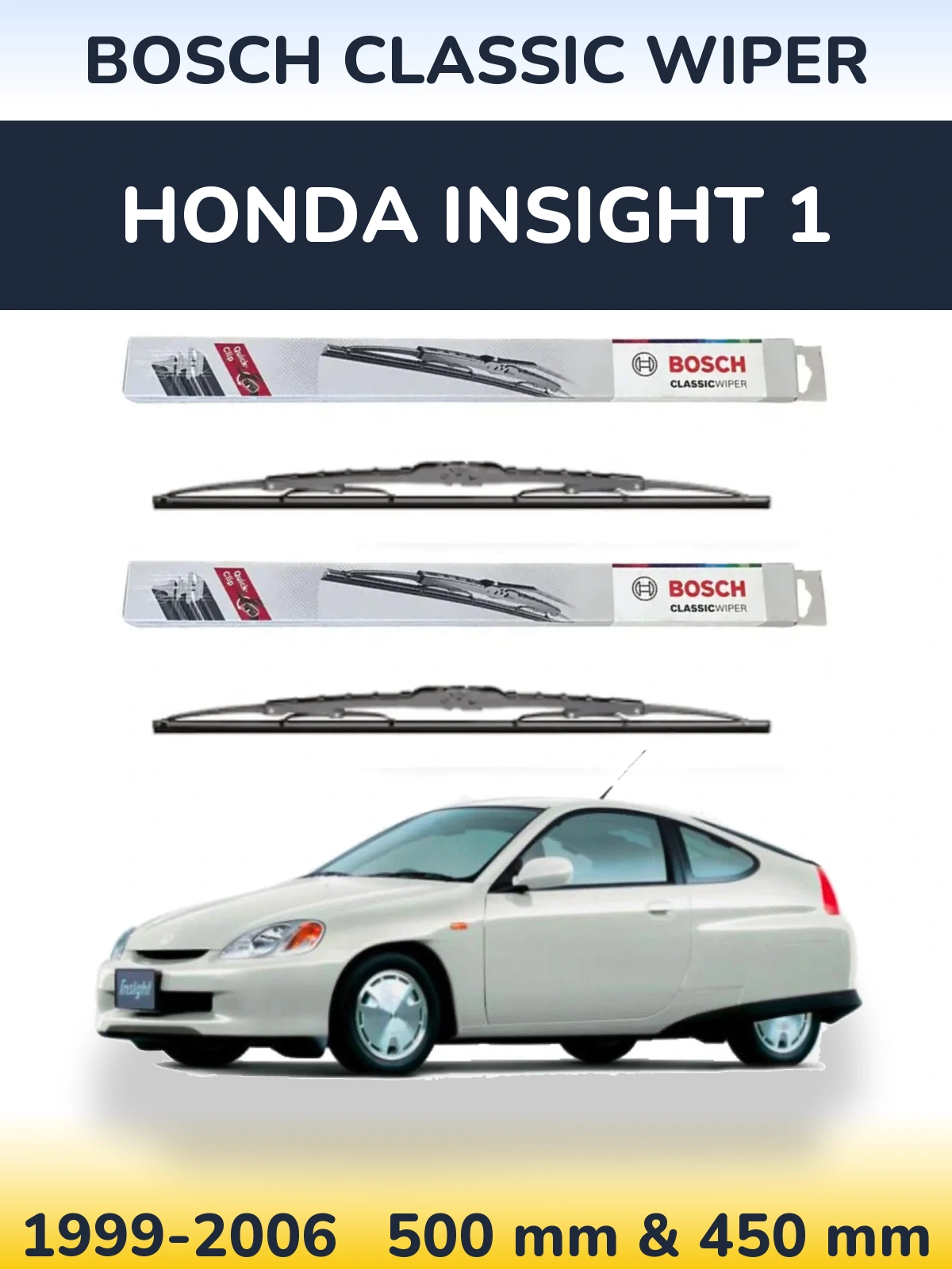 Torkarblad BOSCH Classic Wiper för Honda Insight 1