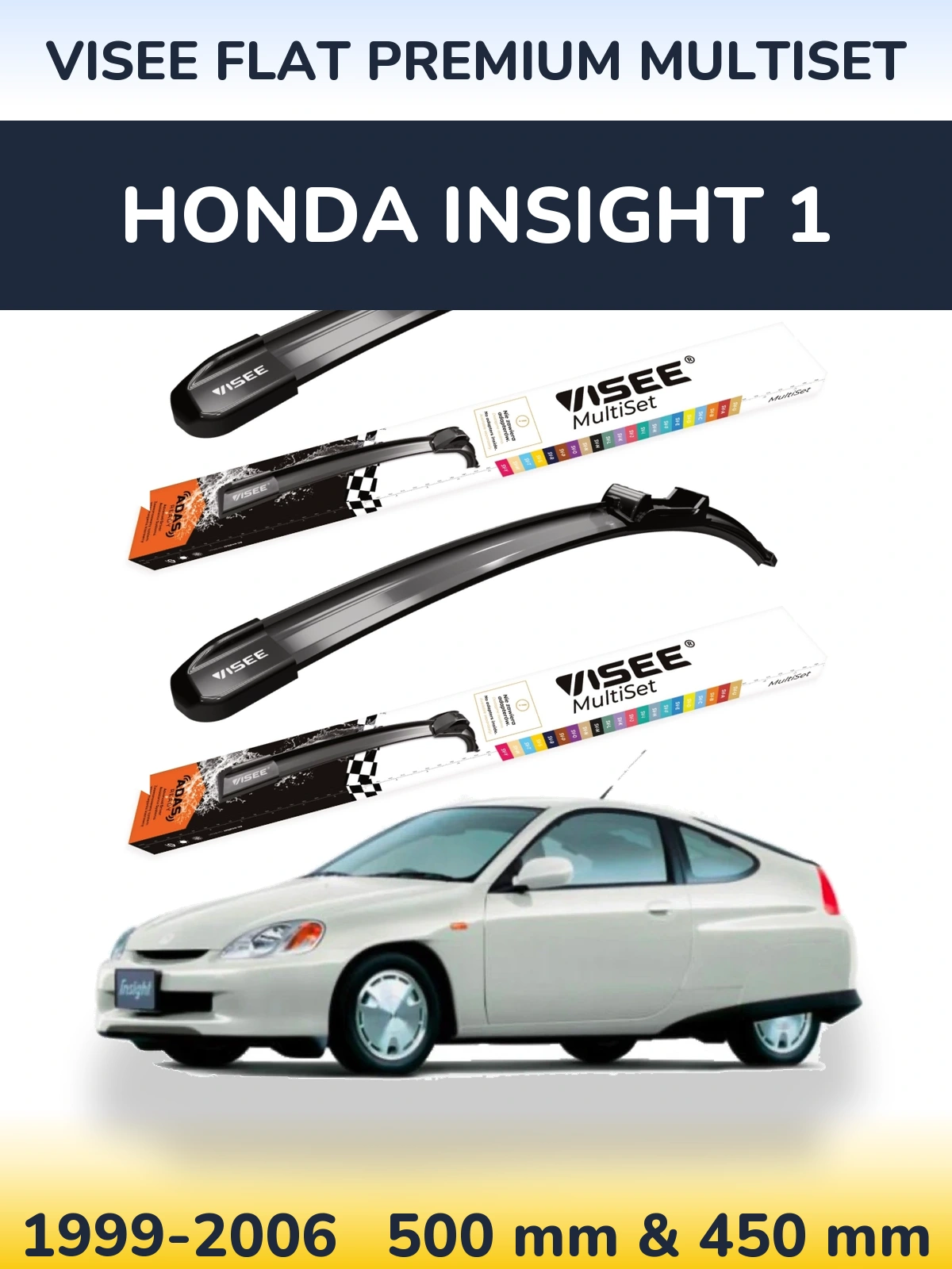 Torkarblad VISEE FLAT PREMIUM MultiSet för Honda Insight 1