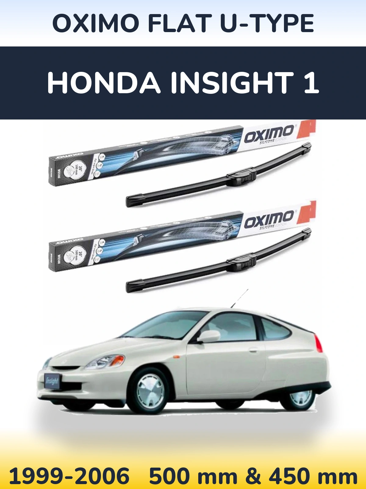 Torkarblad Oximo Flat U-type för Honda Insight 1