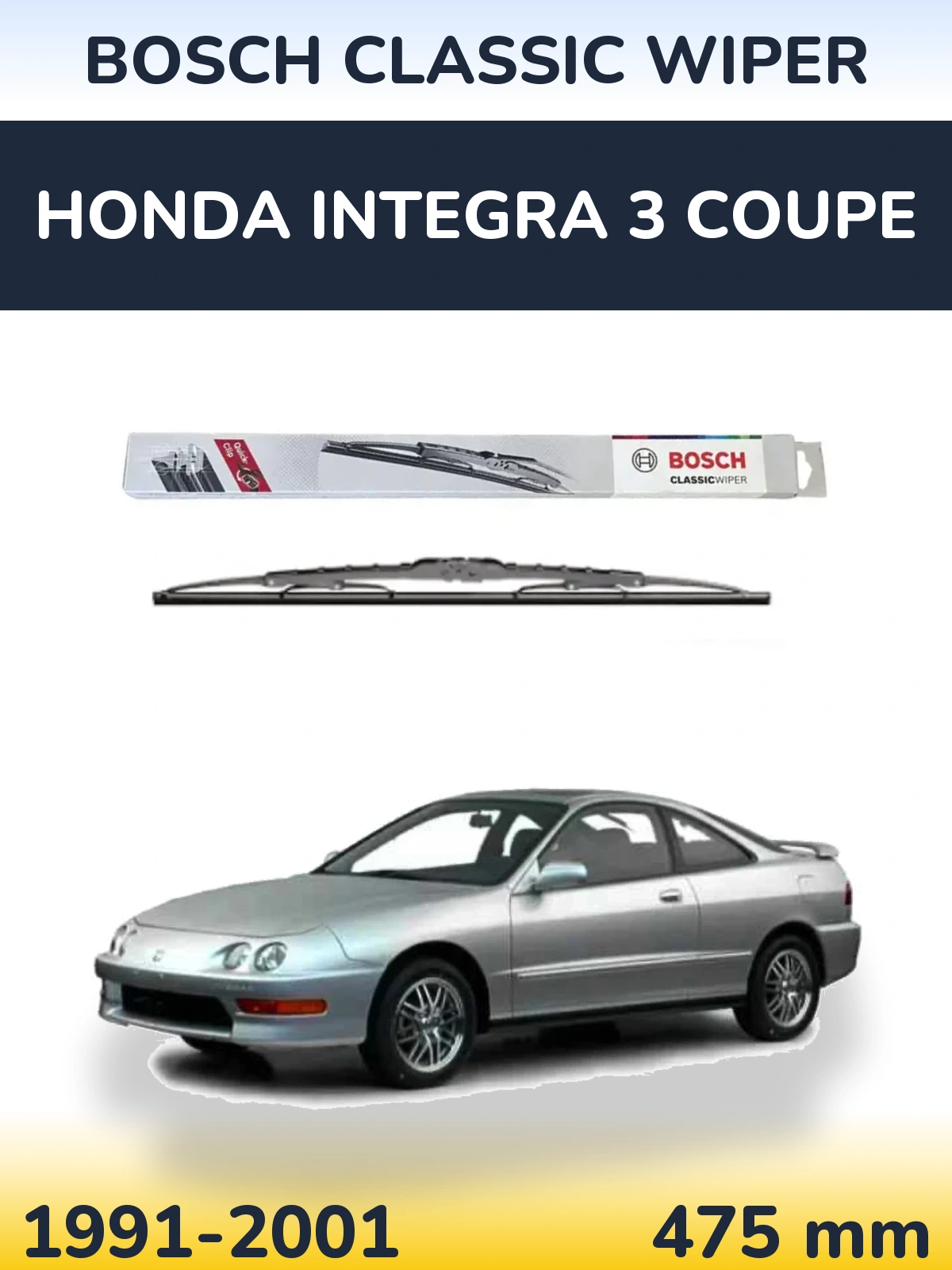 Torkarblad BOSCH Classic Wiper för Honda Integra 3 coupe