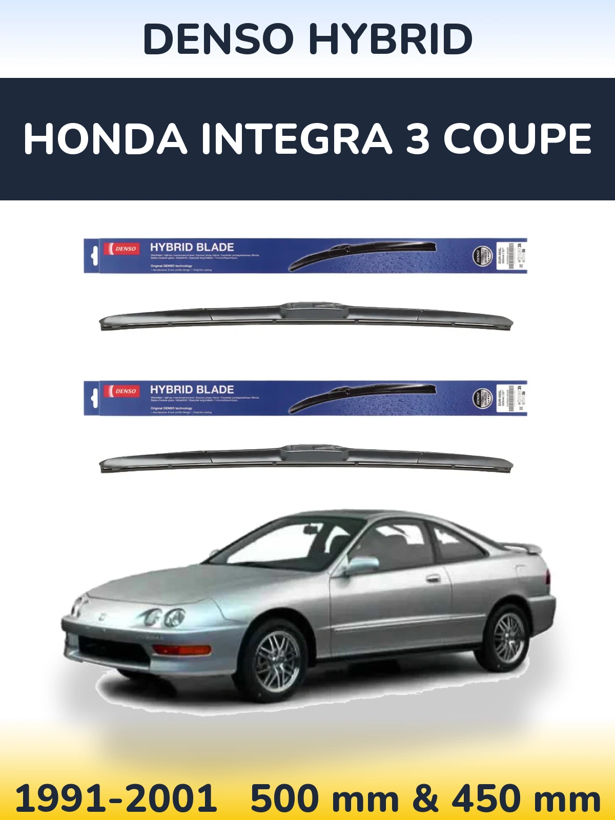 Torkarblad Denso Hybrid för Honda Integra 3 coupe