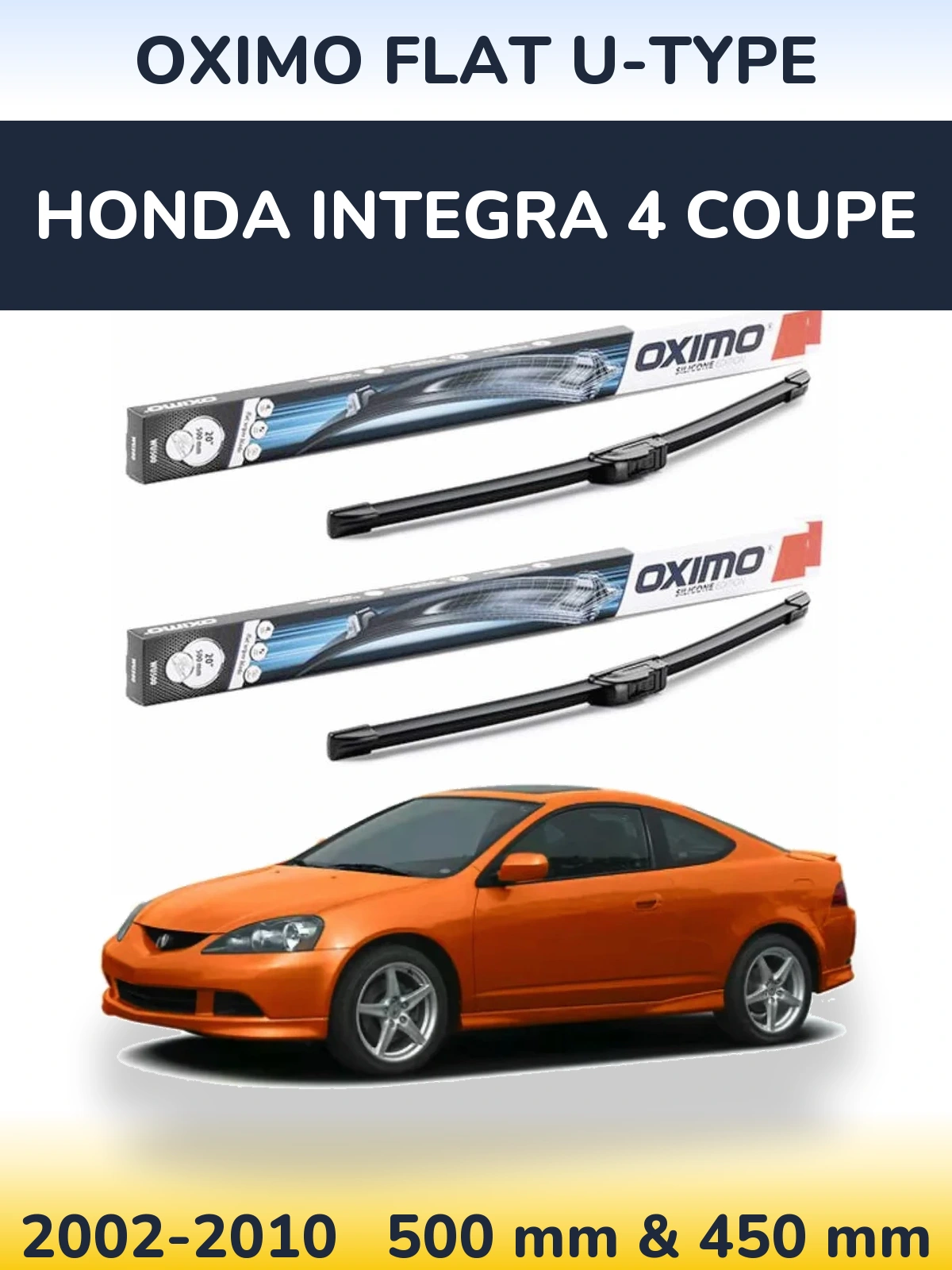 Torkarblad Oximo Flat U-type för Honda Integra 4 coupe