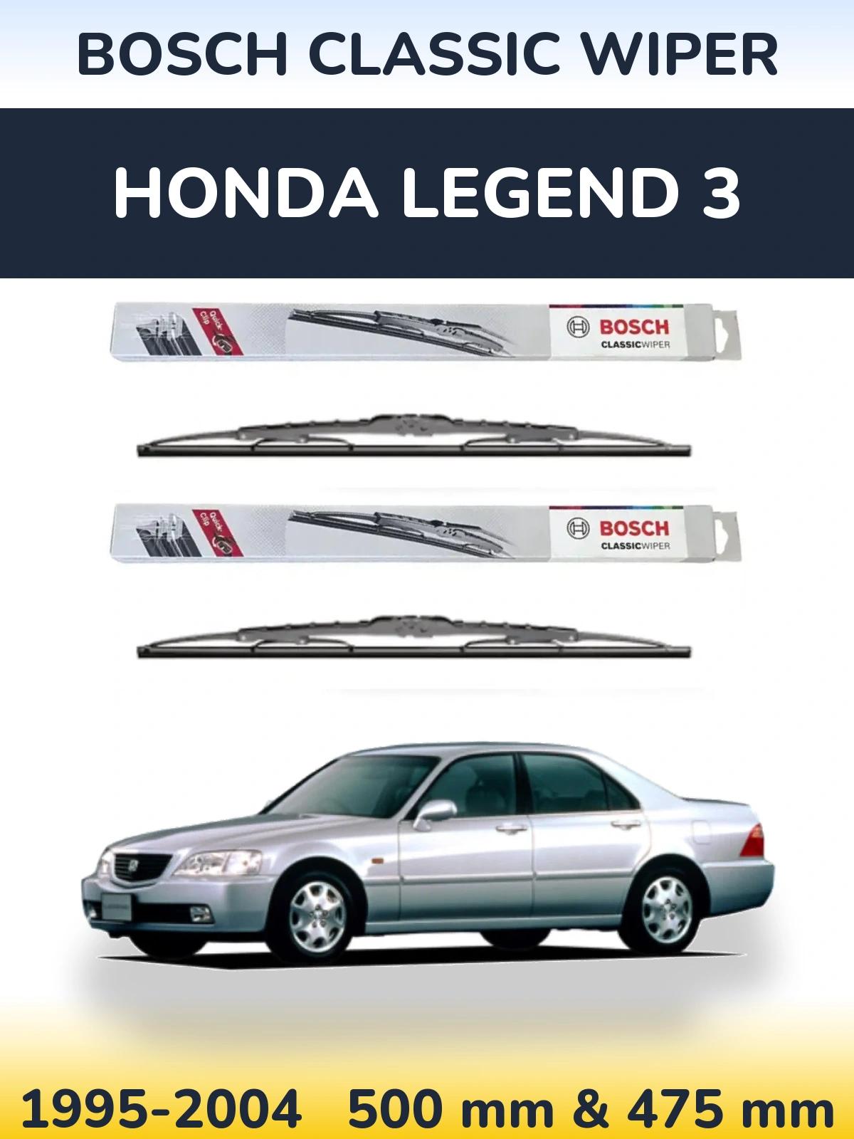 Torkarblad BOSCH Classic Wiper för Honda Legend 3