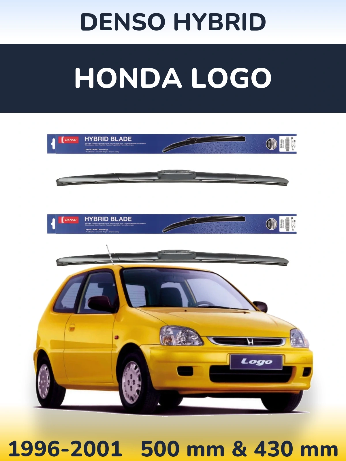 Torkarblad Denso Hybrid för Honda Logo