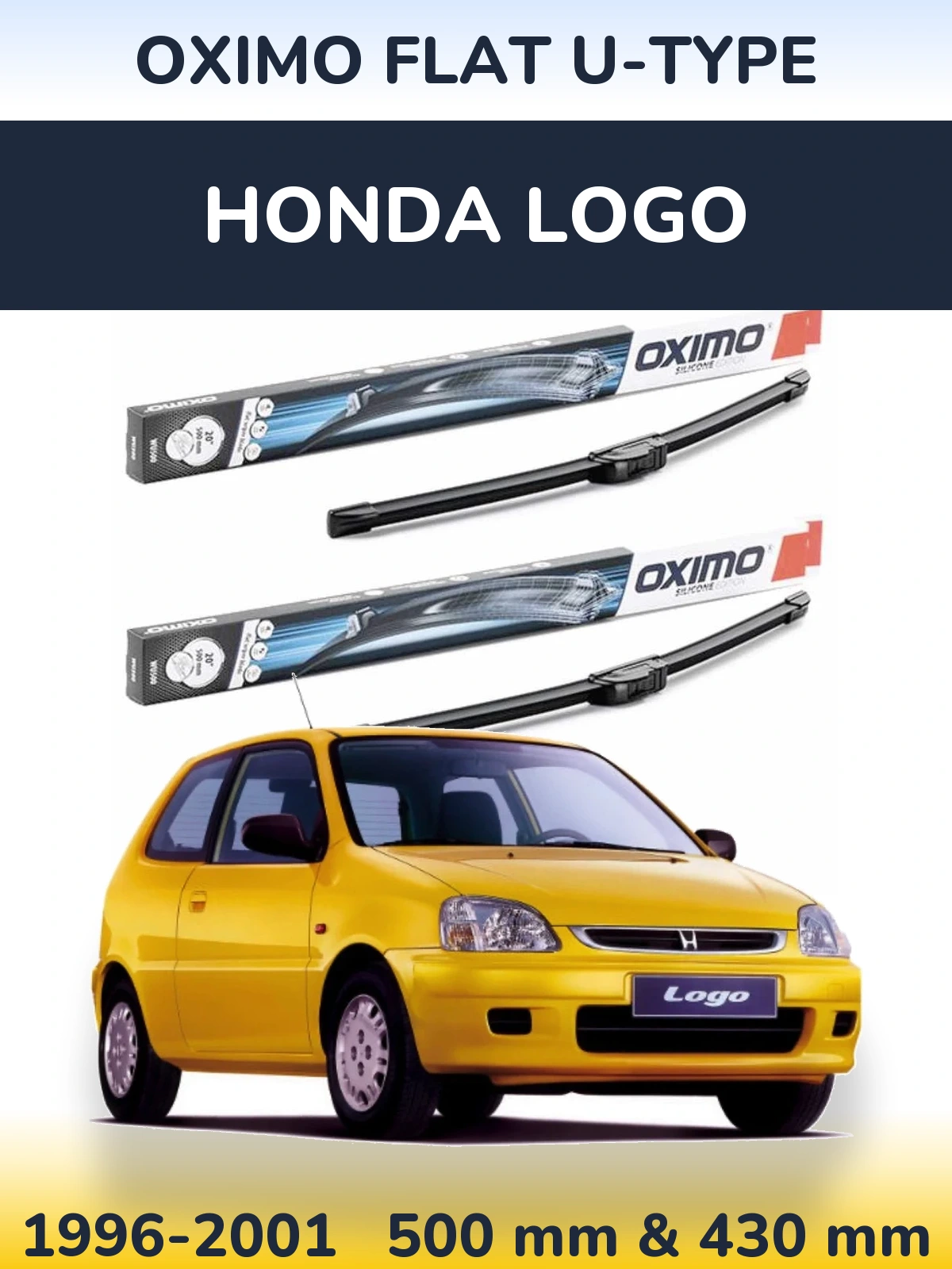 Torkarblad Oximo Flat U-type för Honda Logo