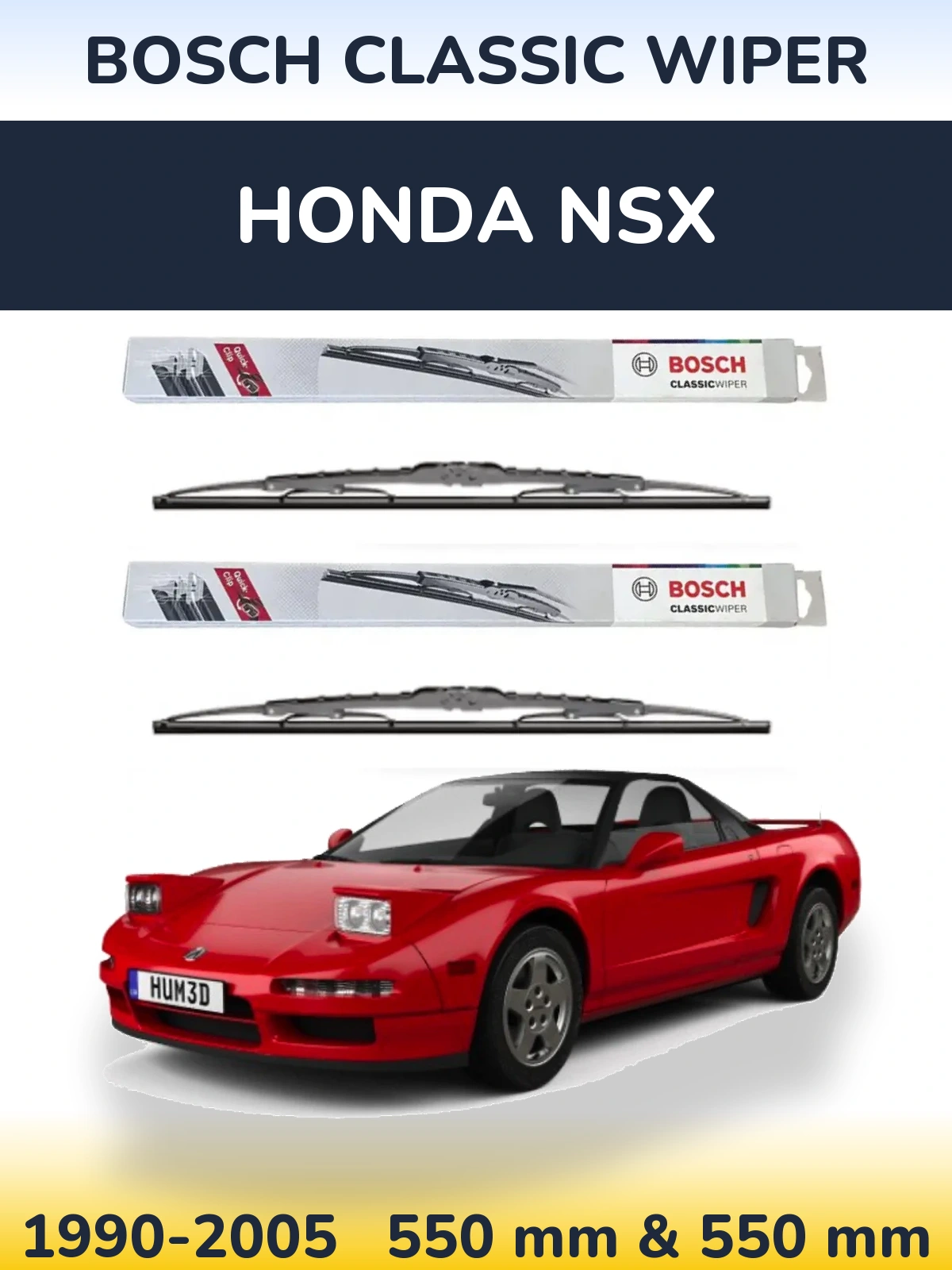 Torkarblad BOSCH Classic Wiper för Honda NSX