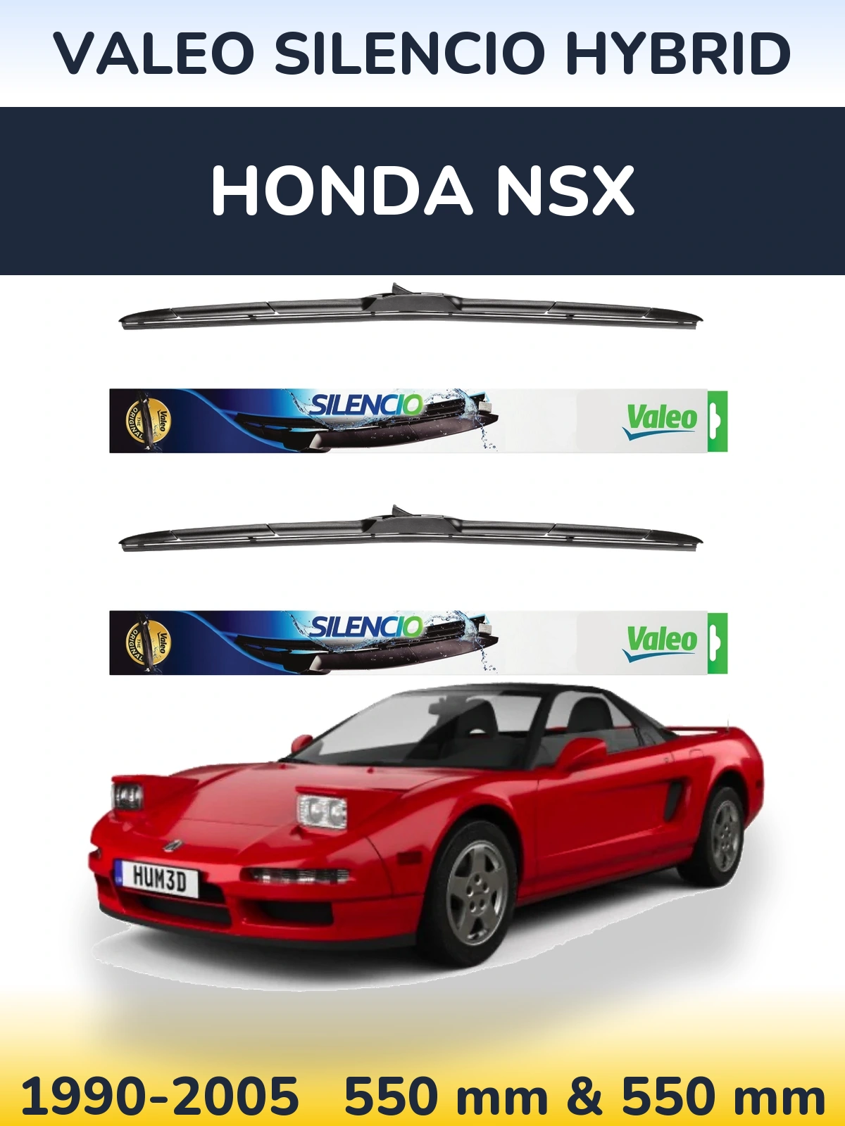 Torkarblad Valeo Silencio Hybrid för Honda NSX