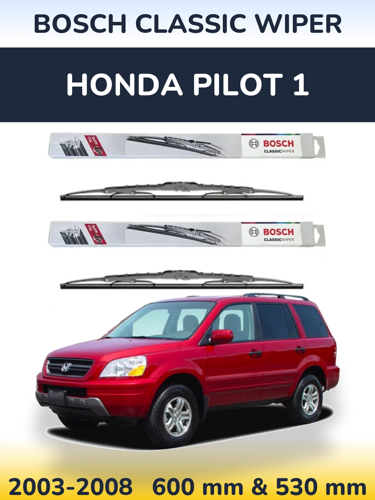 Torkarblad BOSCH Classic Wiper för Honda Pilot 1