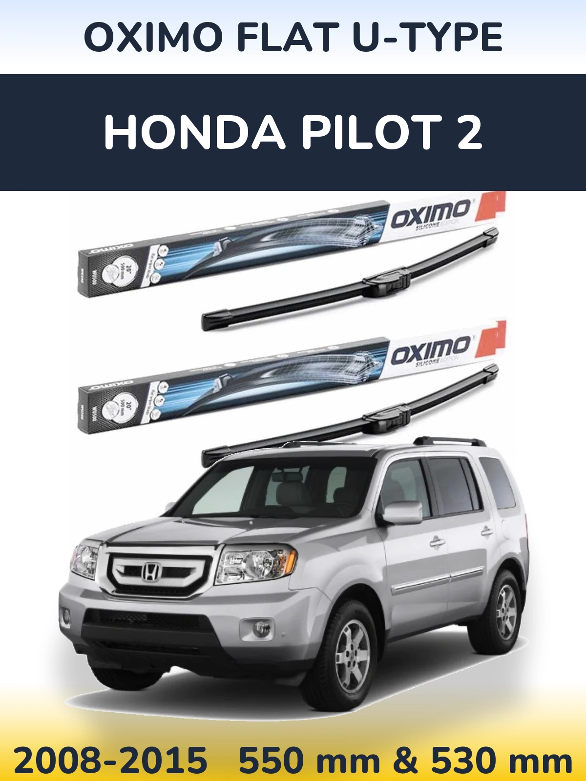 Torkarblad Oximo Flat U-type för Honda Pilot 2
