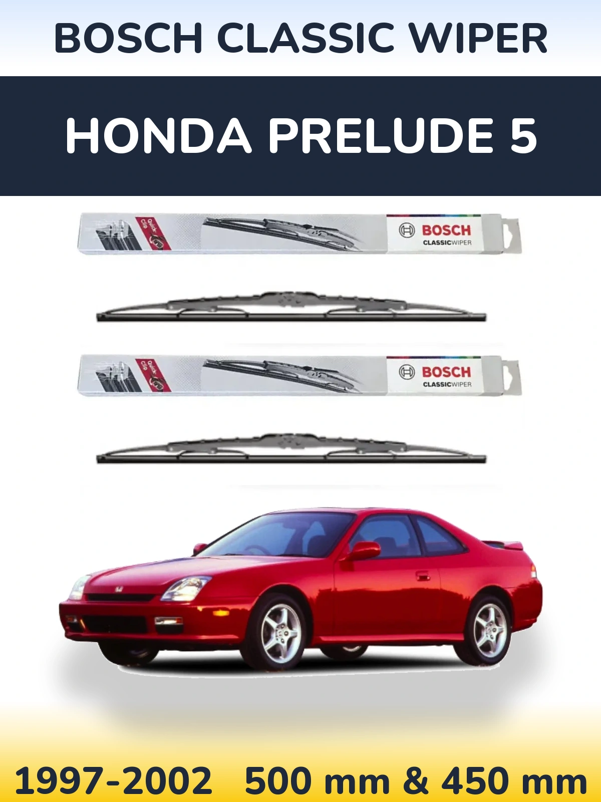 Torkarblad BOSCH Classic Wiper för Honda Prelude 5