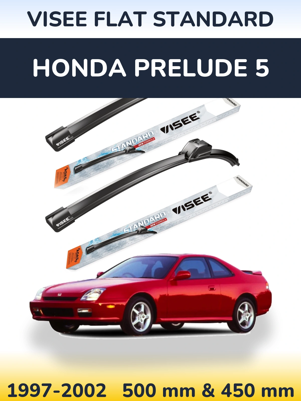 Torkarblad VISEE FLAT STANDARD för Honda Prelude 5